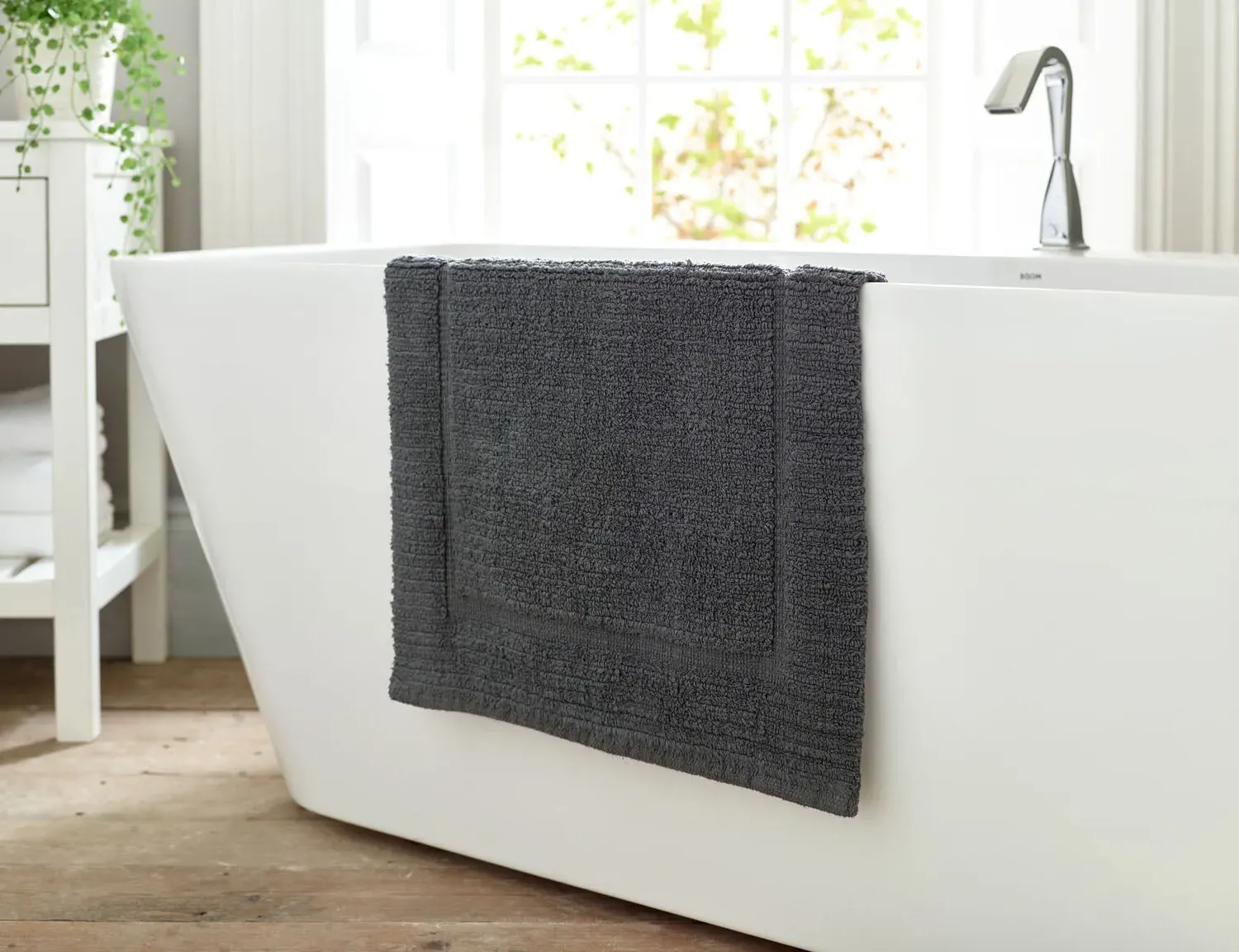 Bath Mat 50x80cm - Grey, Cotton