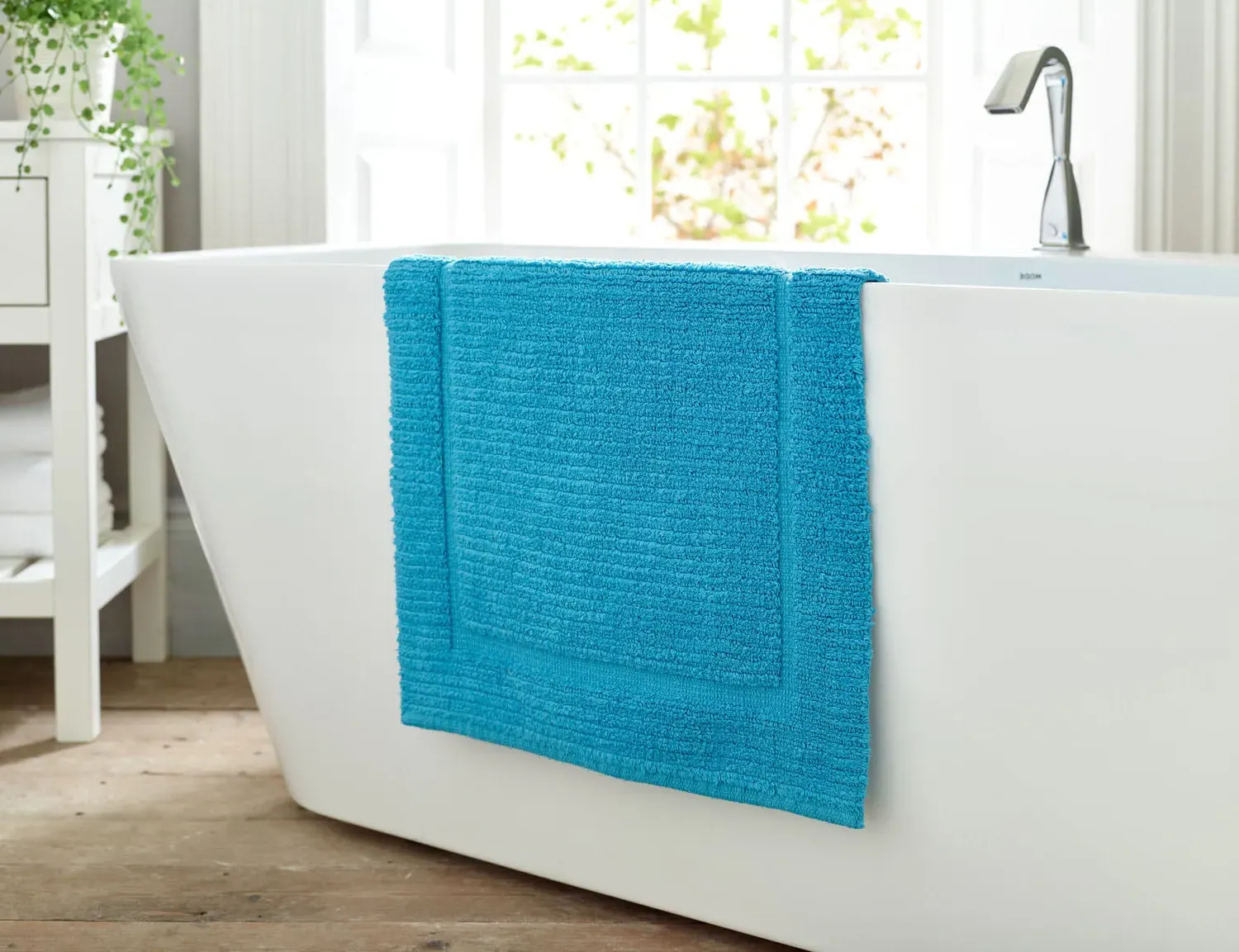 Bath Mat Quick Dry - Blue, Cotton