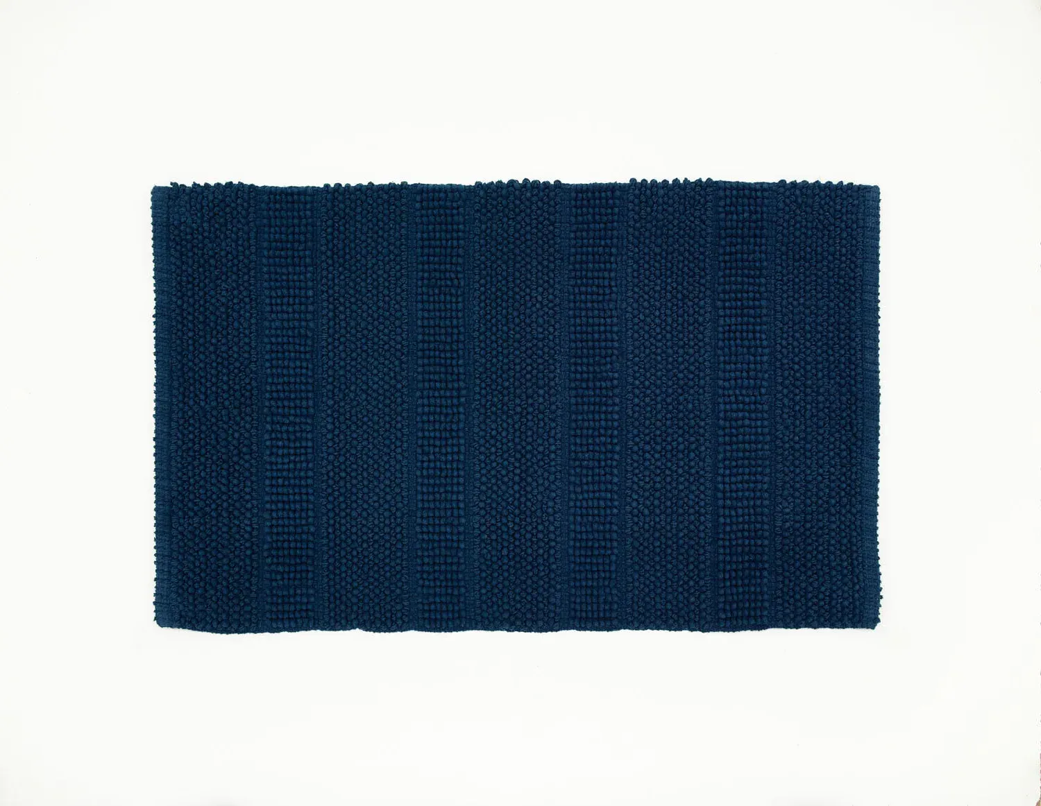 Bath Mat with Zero-Twist Pile - Navy, Cotton image