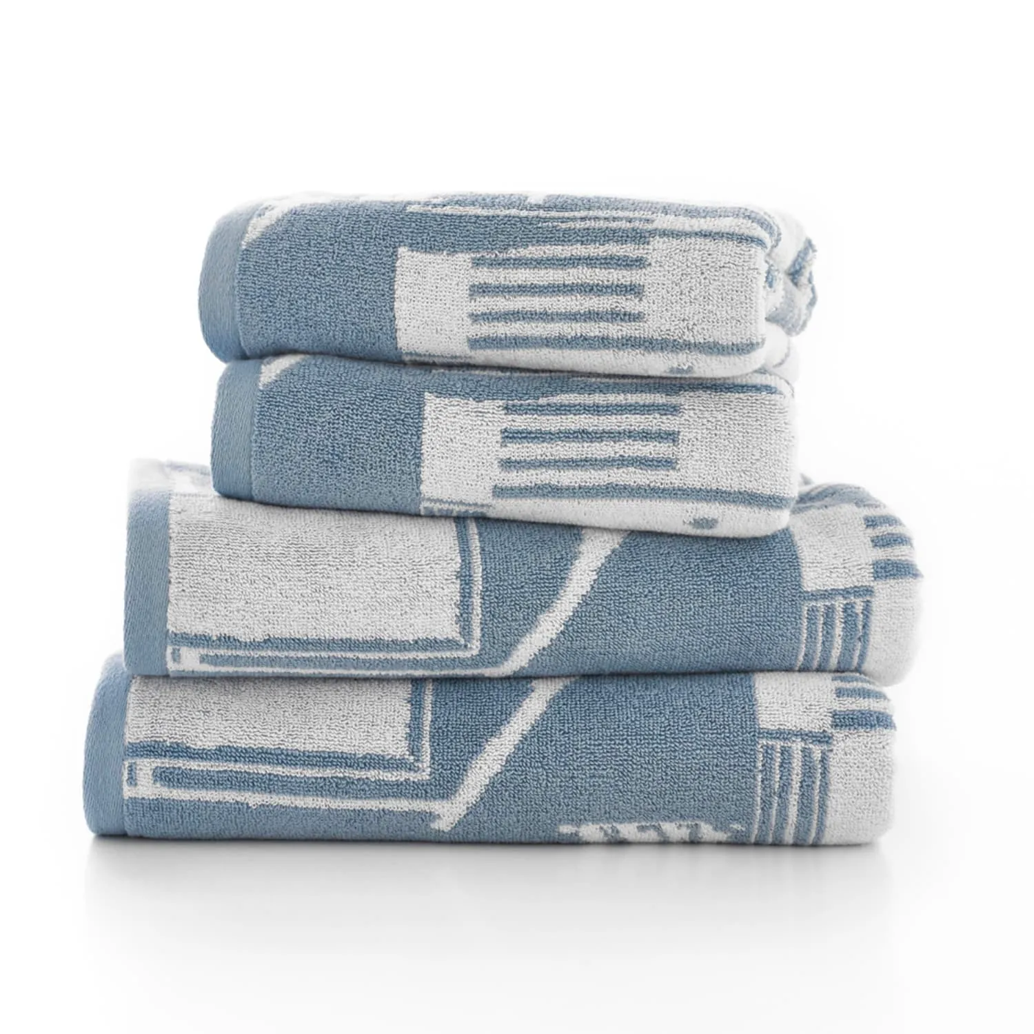 Bath Sheet Jacquard Weave - Blue, Cotton