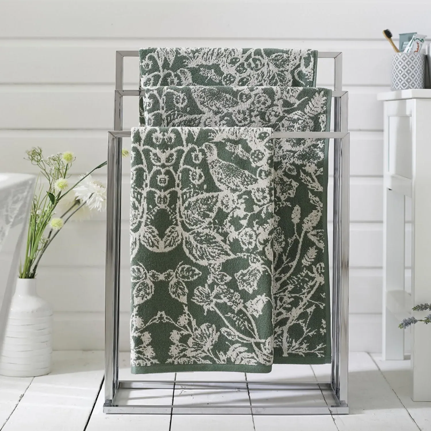 Bath Sheet Secret Garden - Green, Cotton