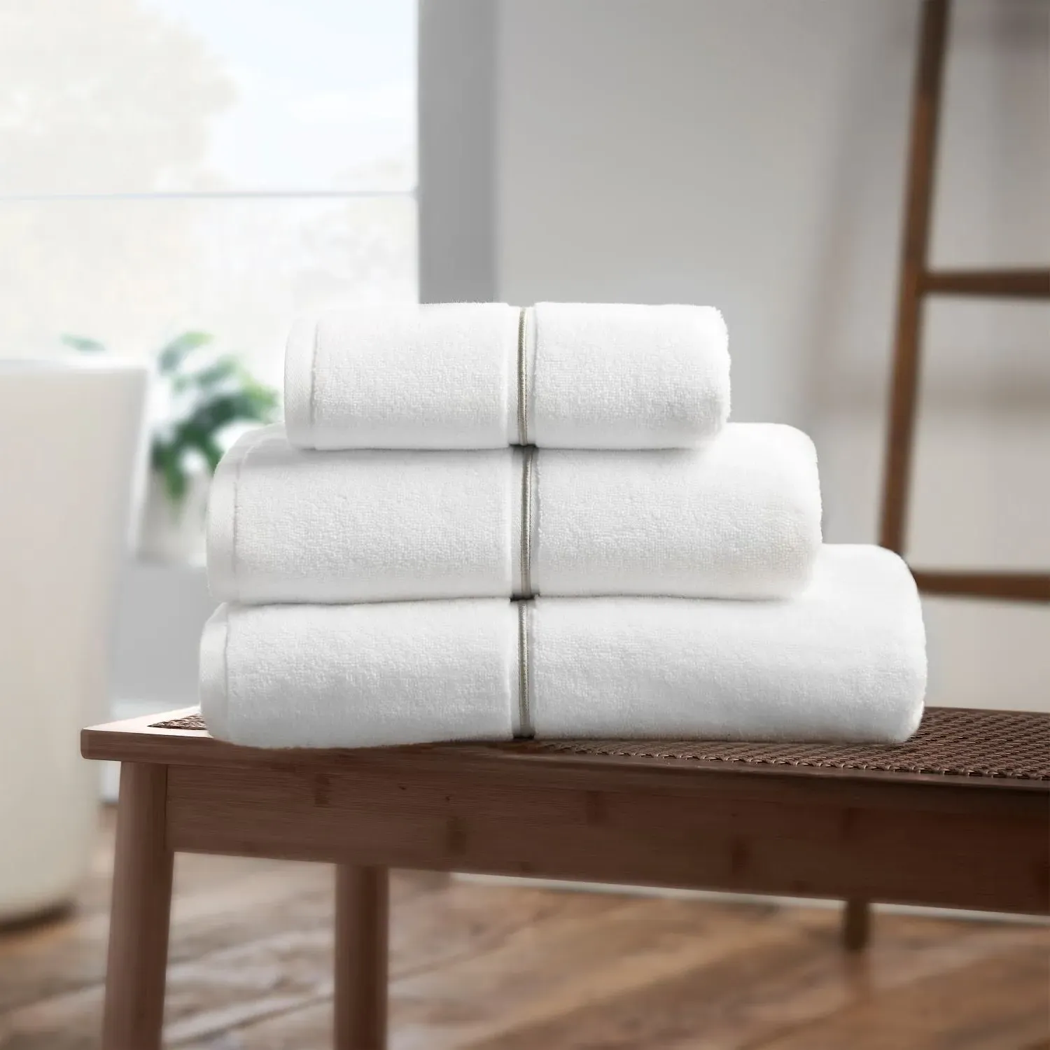 Bath Sheet Zero Twist Towel - White, Cotton