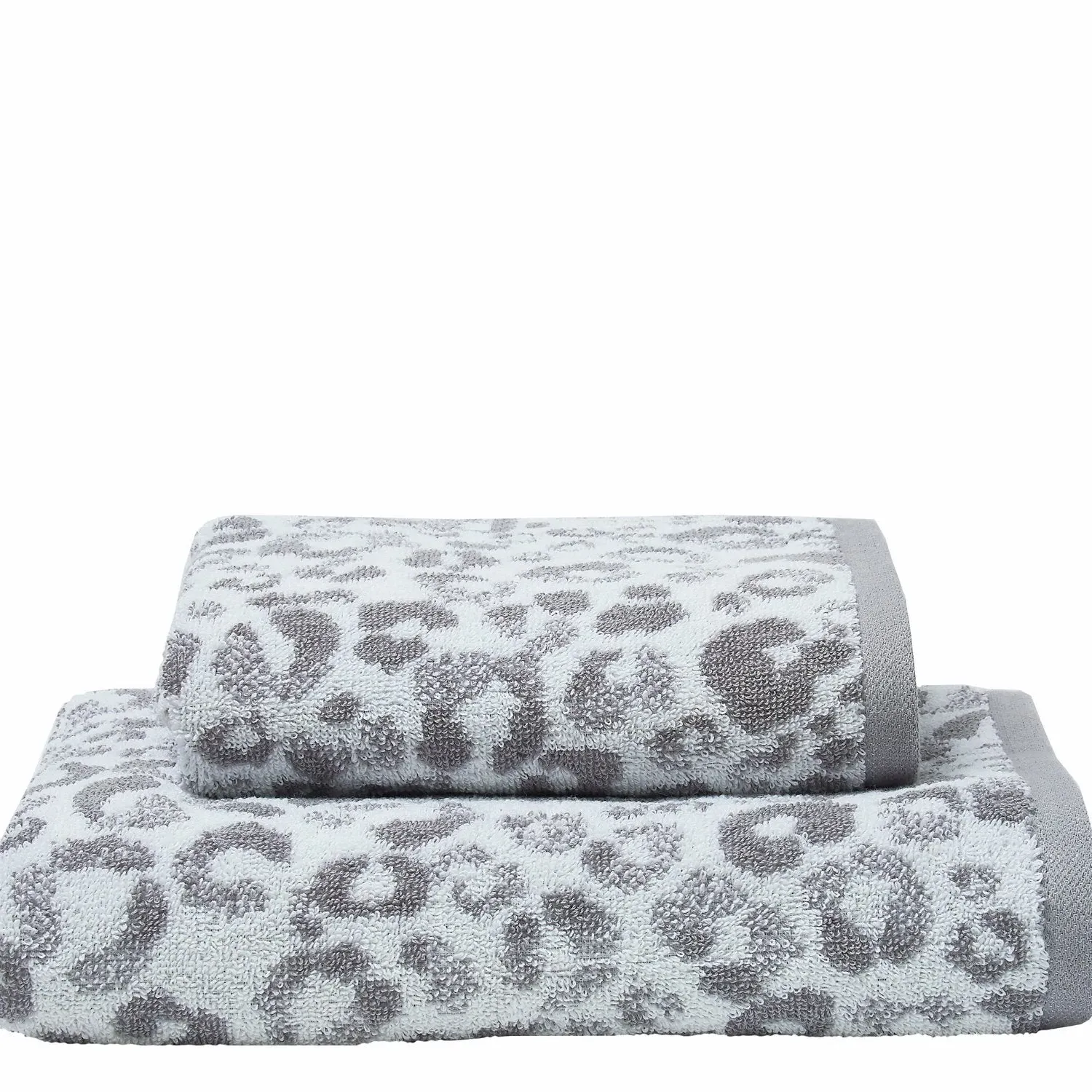 Bath Towel Animal Print - Grey, Cotton