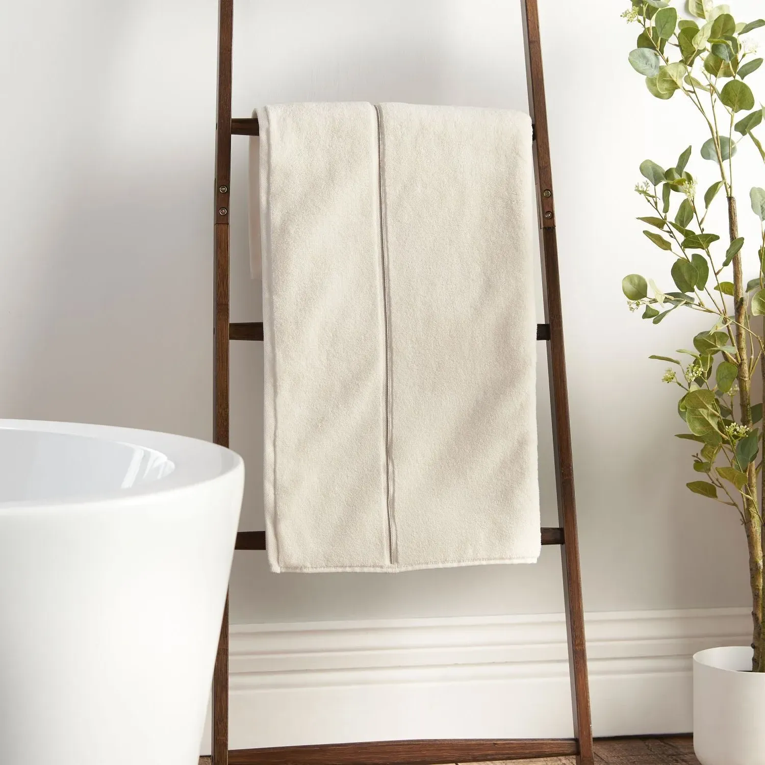 Bath Towel Zero Twist Design - Cream, Cotton