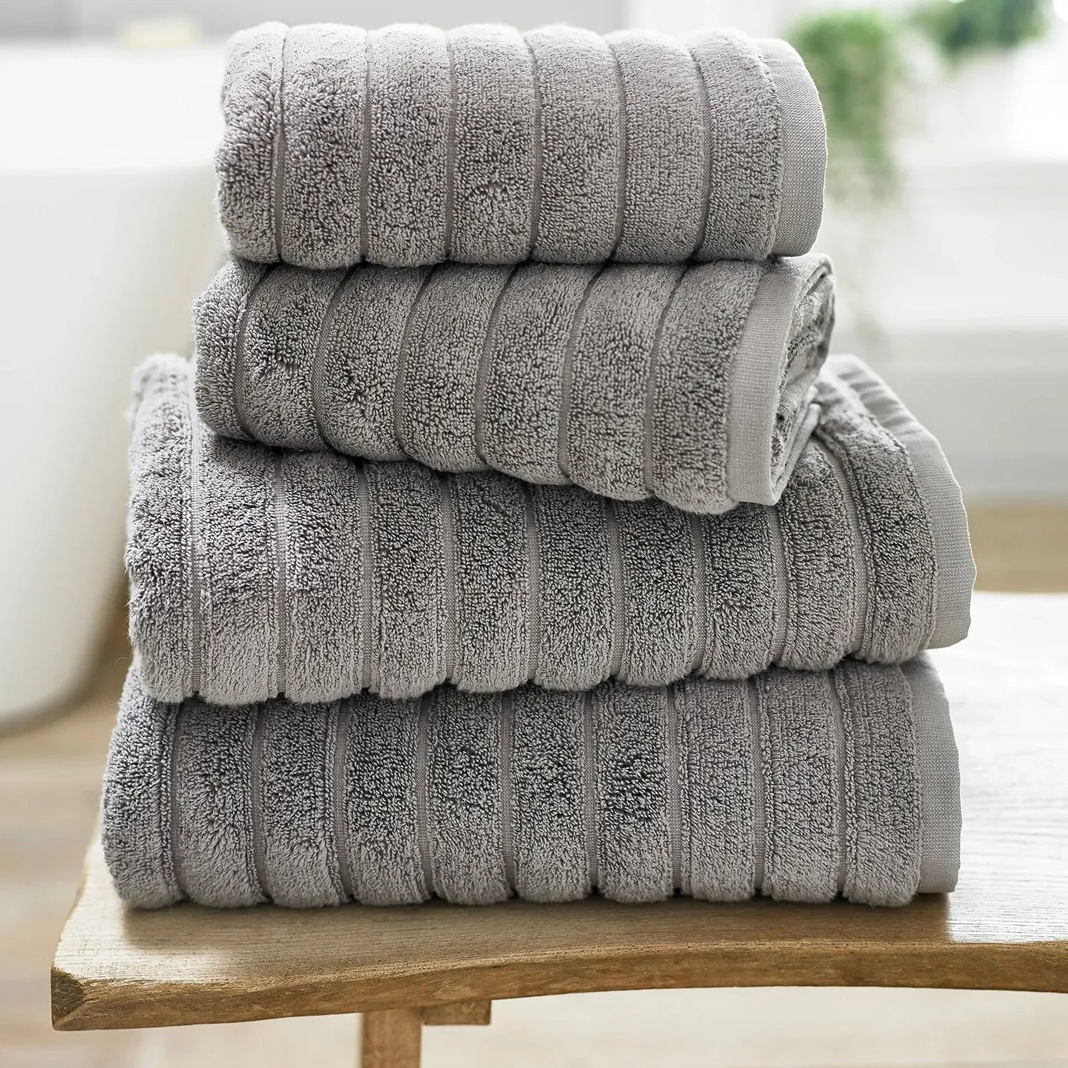 Bath Towel Zero Twist - Dove Grey, Cotton