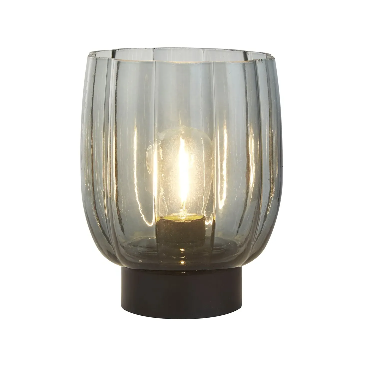 Battery Table Lamp - Black, Smoke Acrylic