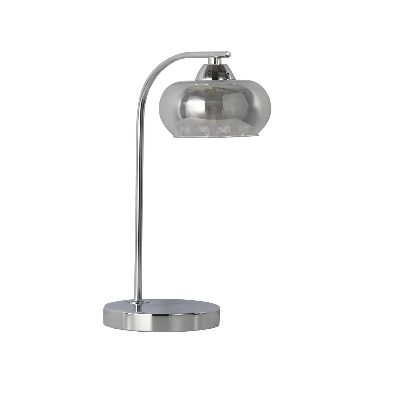 Beaded Table Lamp - Silver, Smoked Glass image