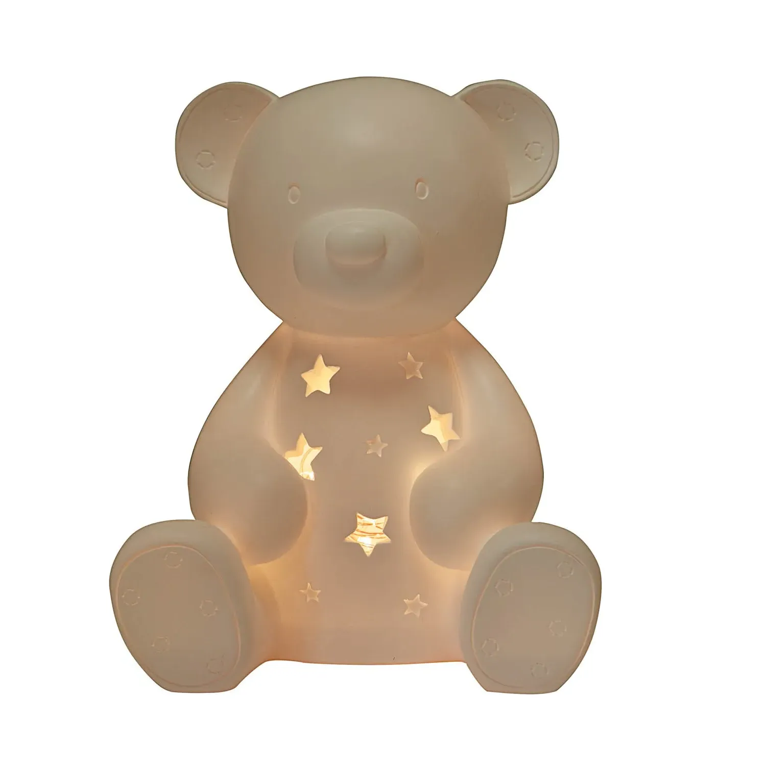 Bear Night Light with LED - White, Resin image