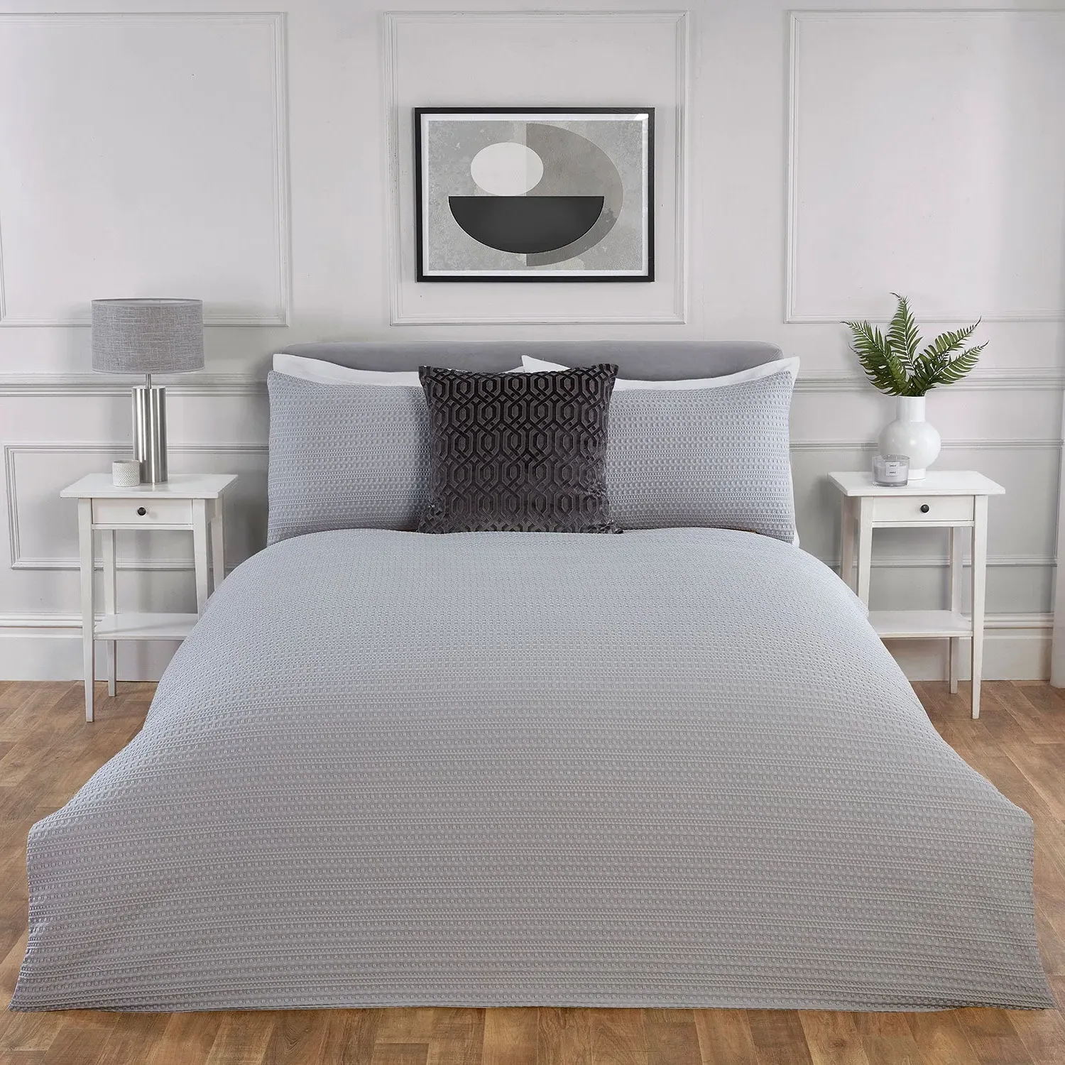 Bedford Double Waffle Duvet Set - Grey product