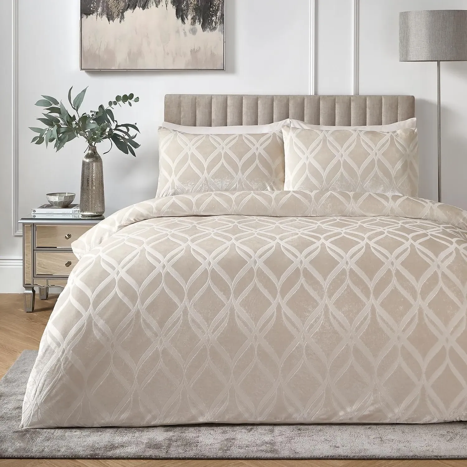 Belfort Double Duvet Set - Champagne, Velvet product