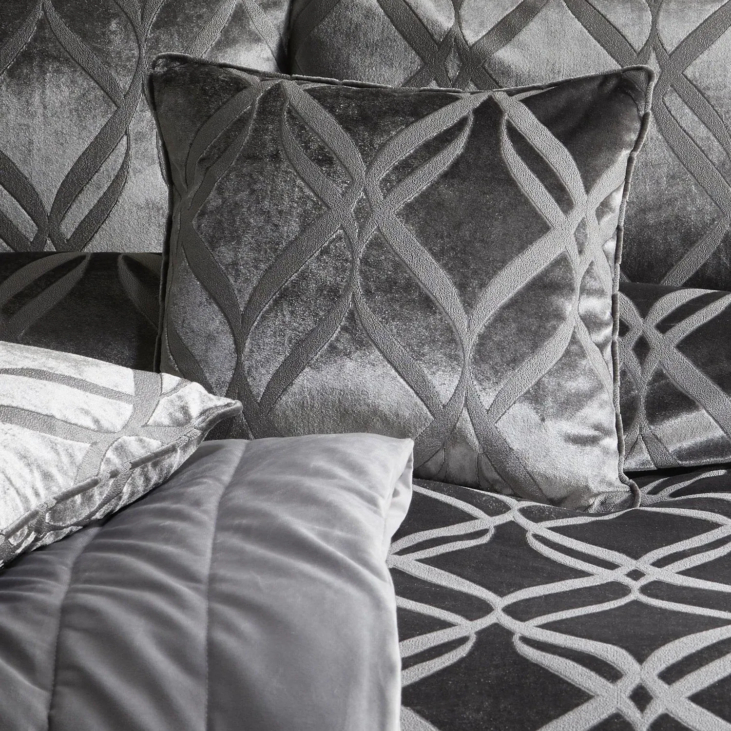 Belfort Velvet Cushion - Grey product