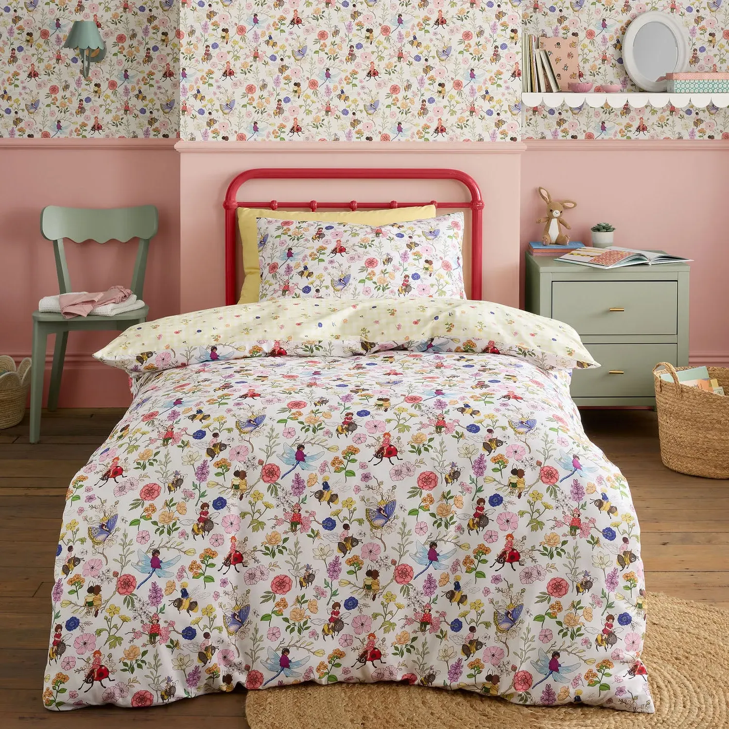 Belle & Boo Garden Friends Cot Bed Reversible Duvet Set - Cotton product