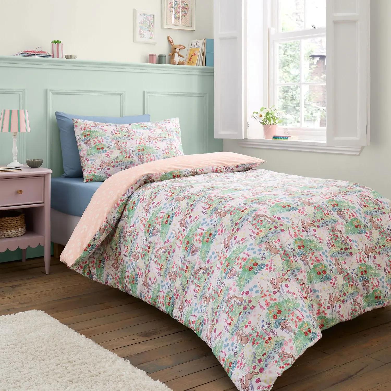 Belle & Boo Meadow Bunnies Cot Bed Duvet Set - Multi product