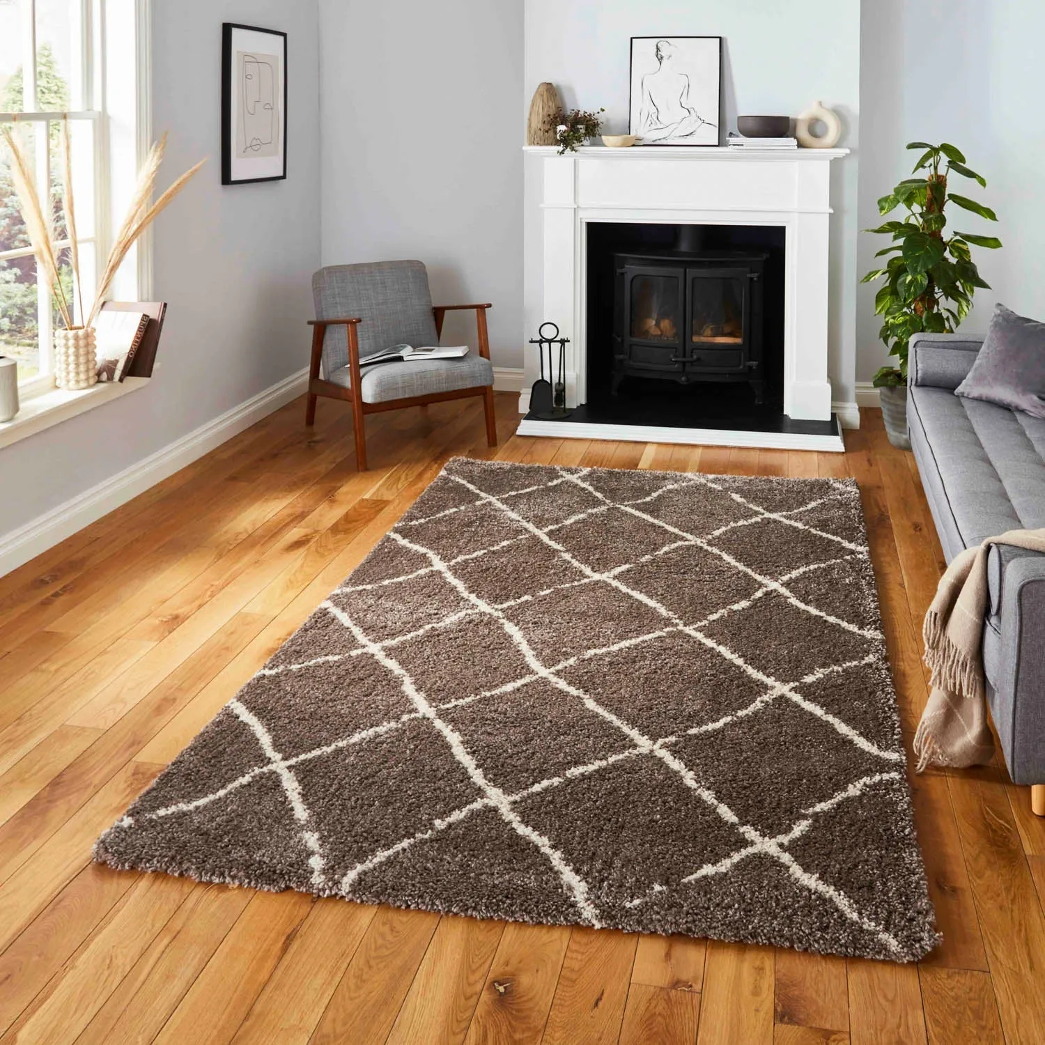 Berber Area Rug - Beige, Polypropylene