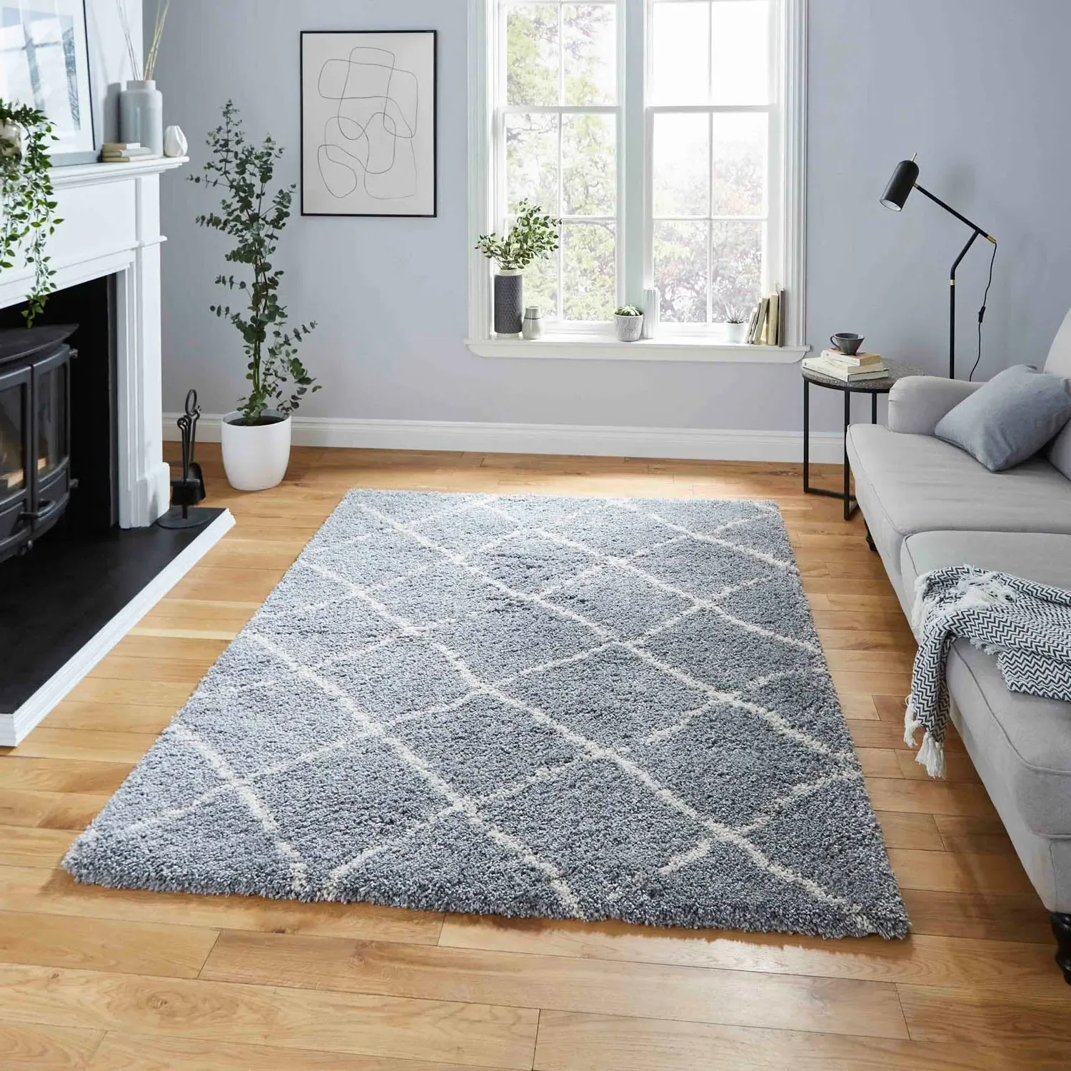Berber Area Rug - Grey, Polypropylene