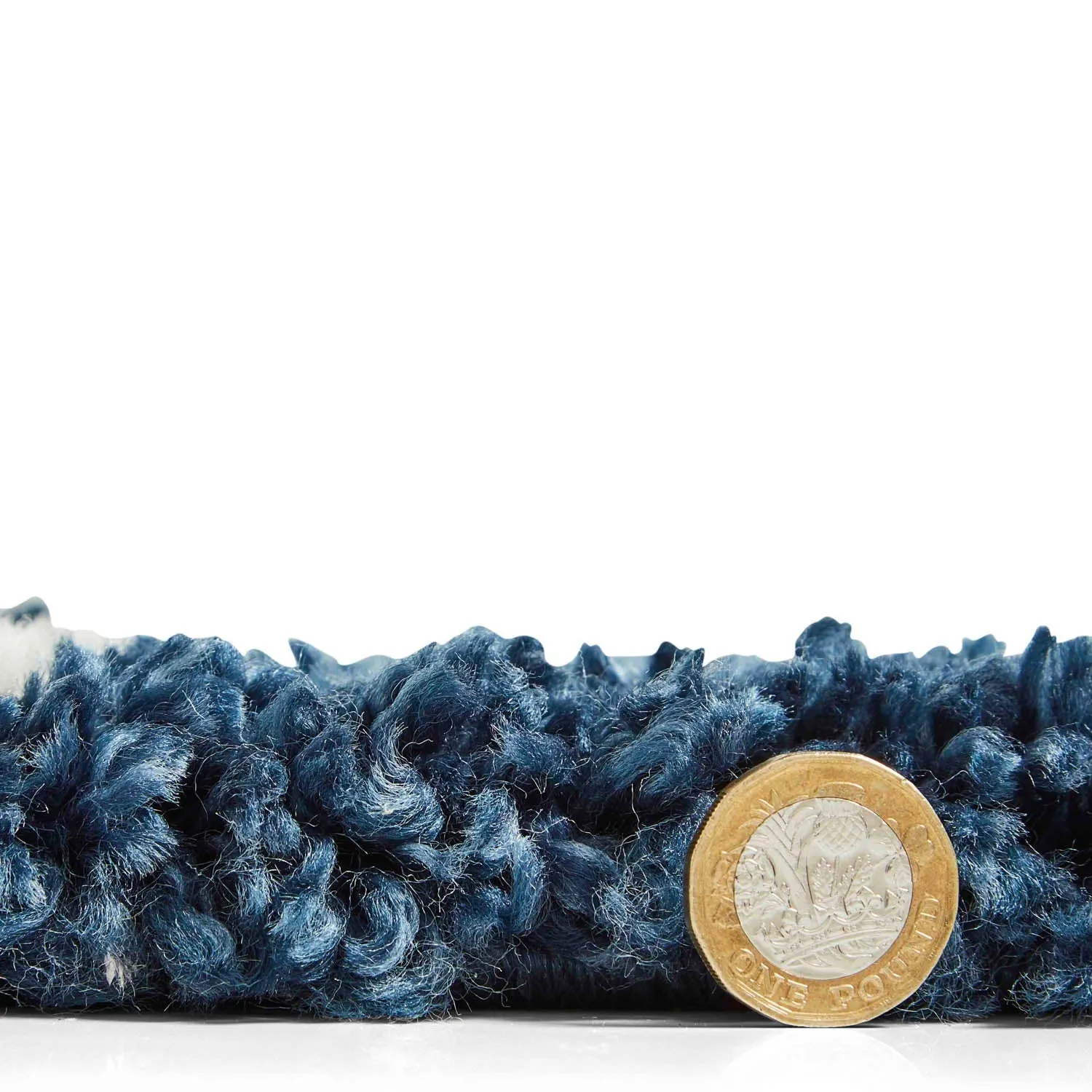 Berber Area Rug - Navy Blue, Polypropylene