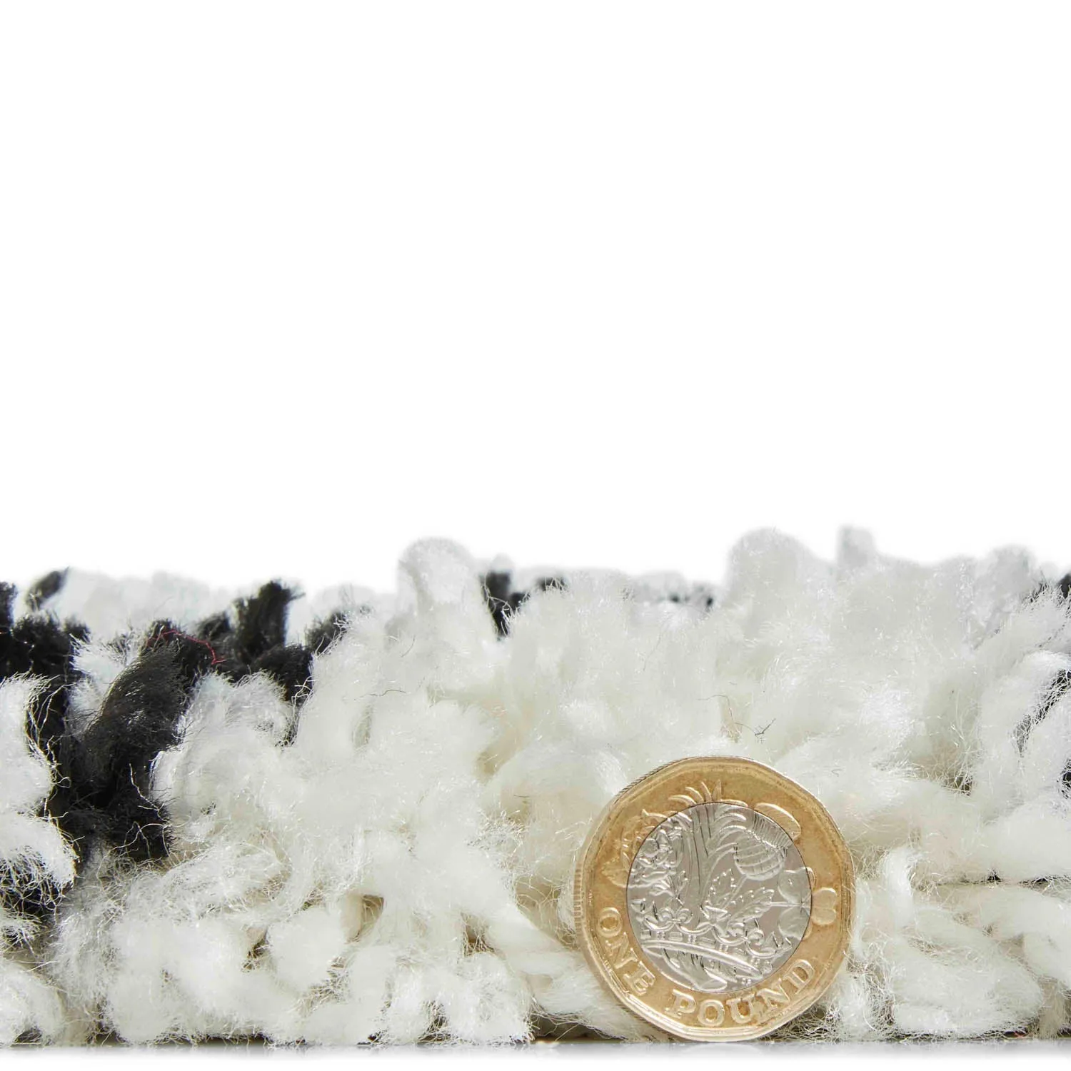 Berber Area Rug - White, Polypropylene