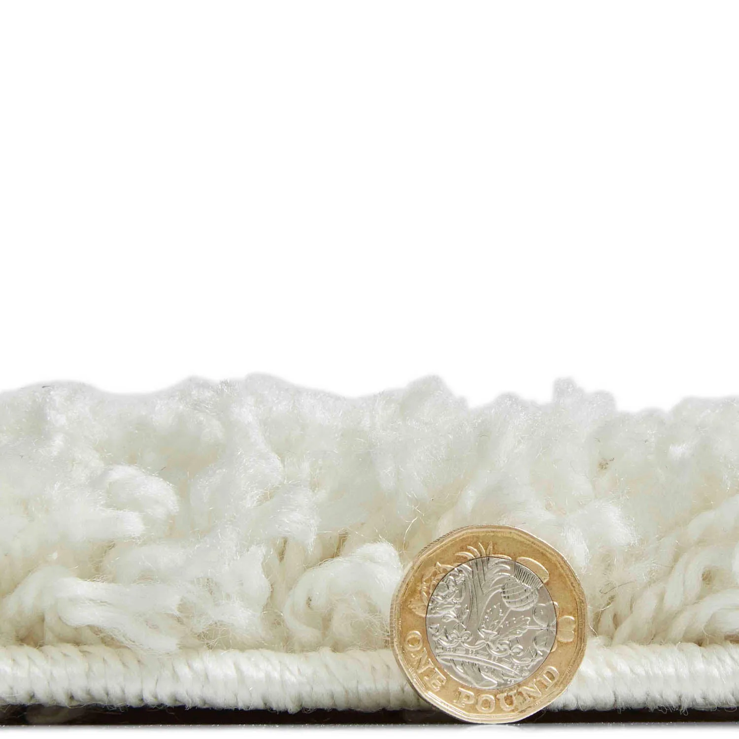 Berber Area Rug - White, Polypropylene