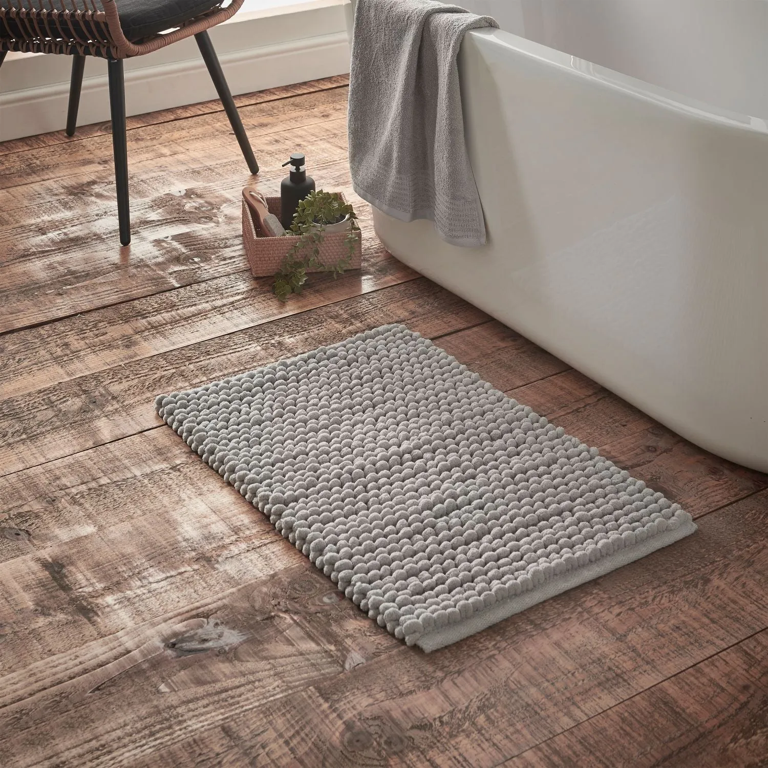 Bianca Aspen Bobble Bath Mat - Grey product