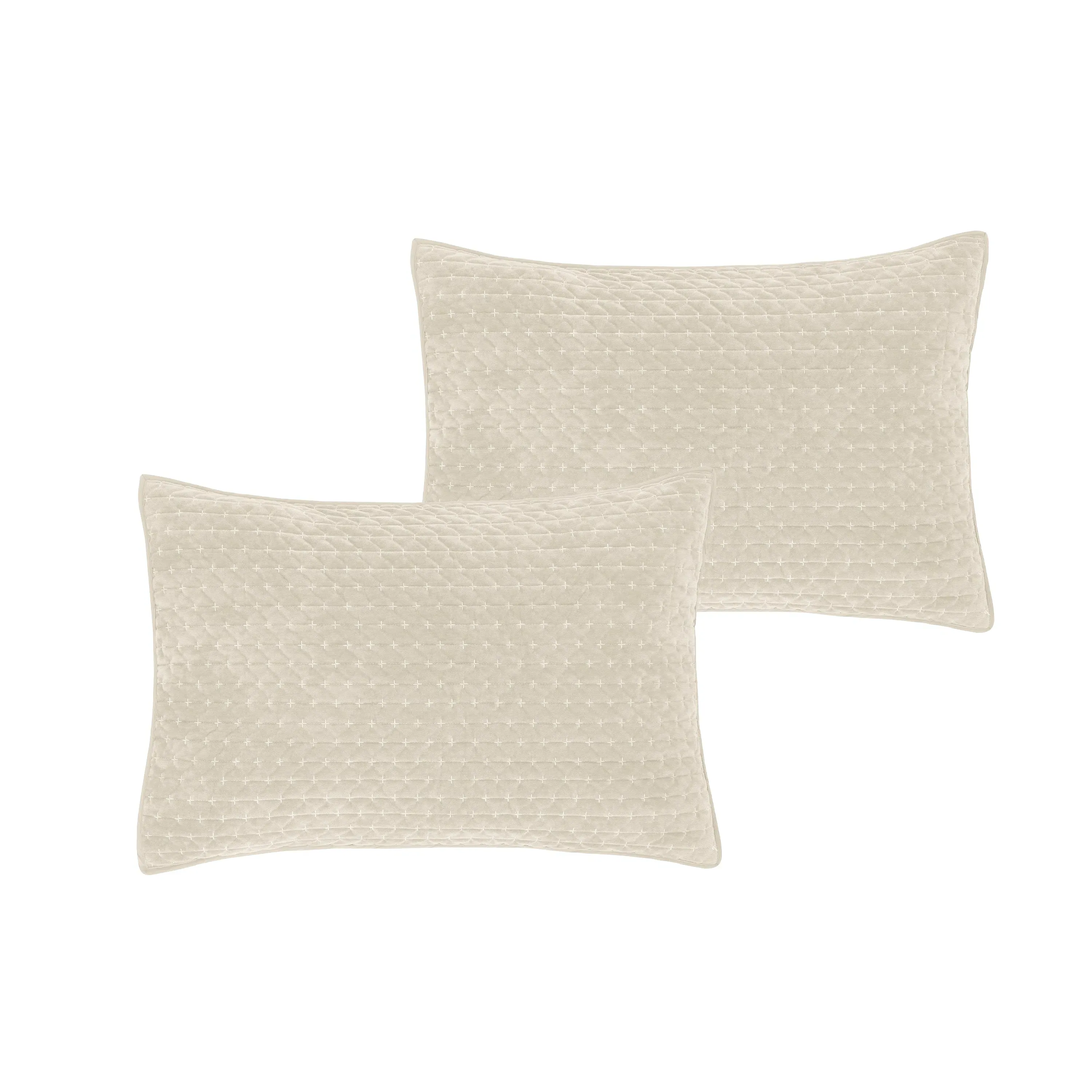 Bianca Attica Pillow Sham Pair - Natural, Velvet product