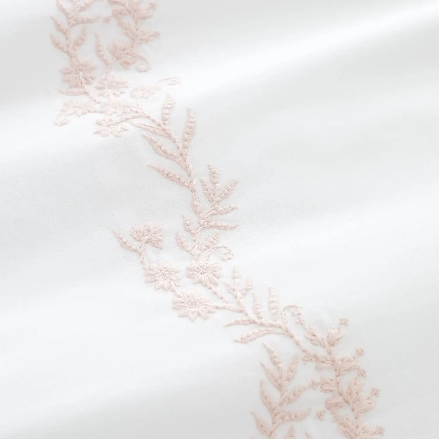 Bianca Camille Single Duvet Set Floral Embroidered - White, Cotton alternate view