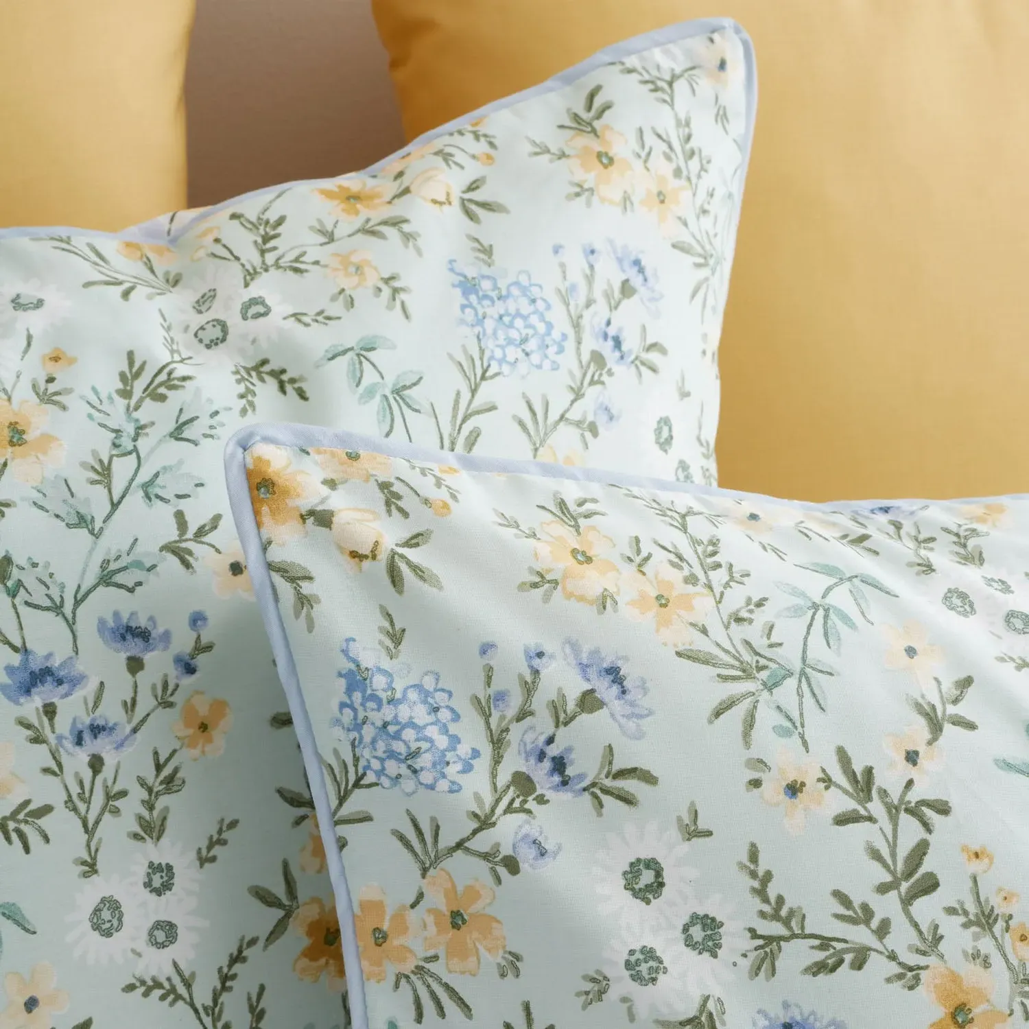 Bianca Ditsy Floral Single Duvet Set - Green, Cotton alternate view