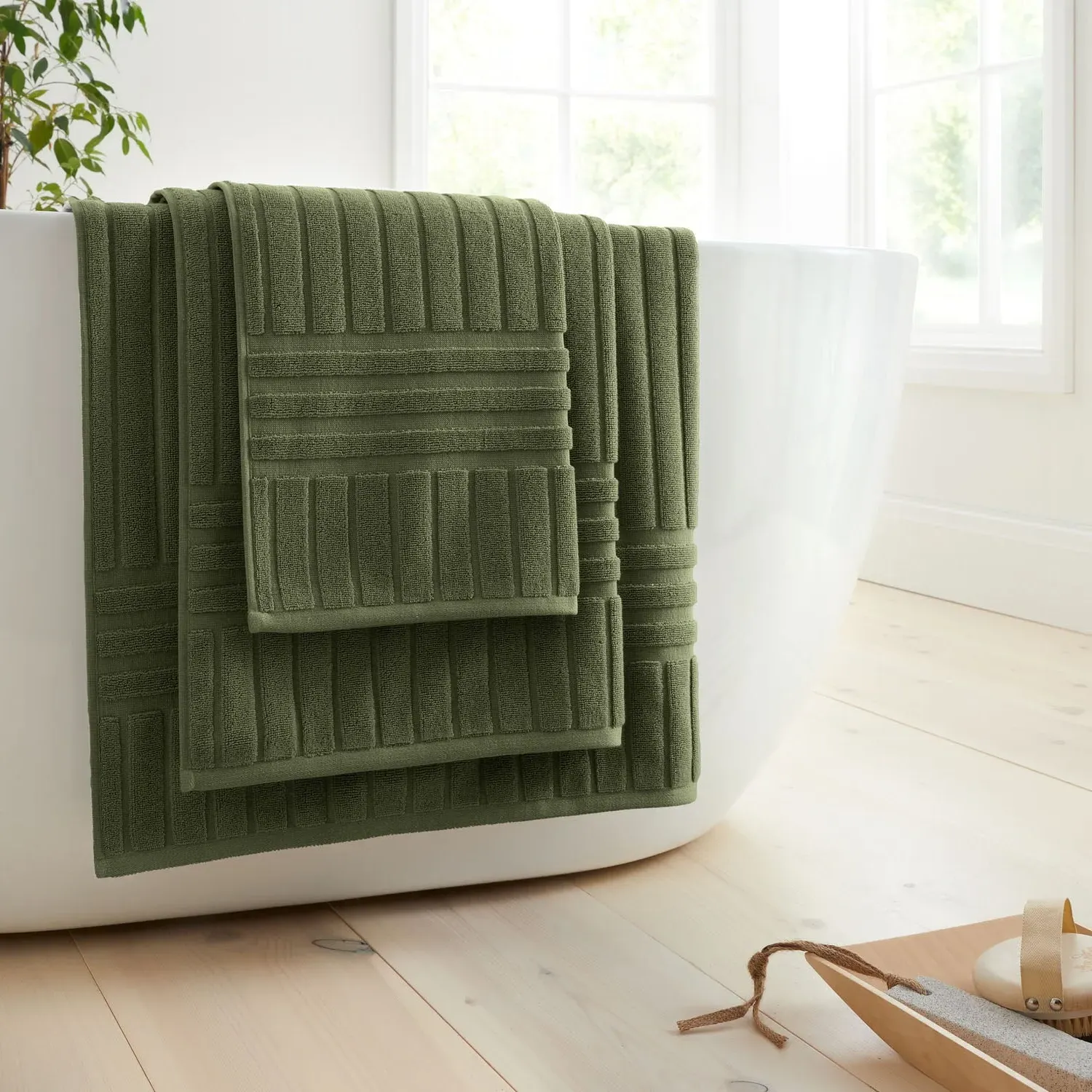 Bianca Hotel Cotton Hand Towel - Olive Green product