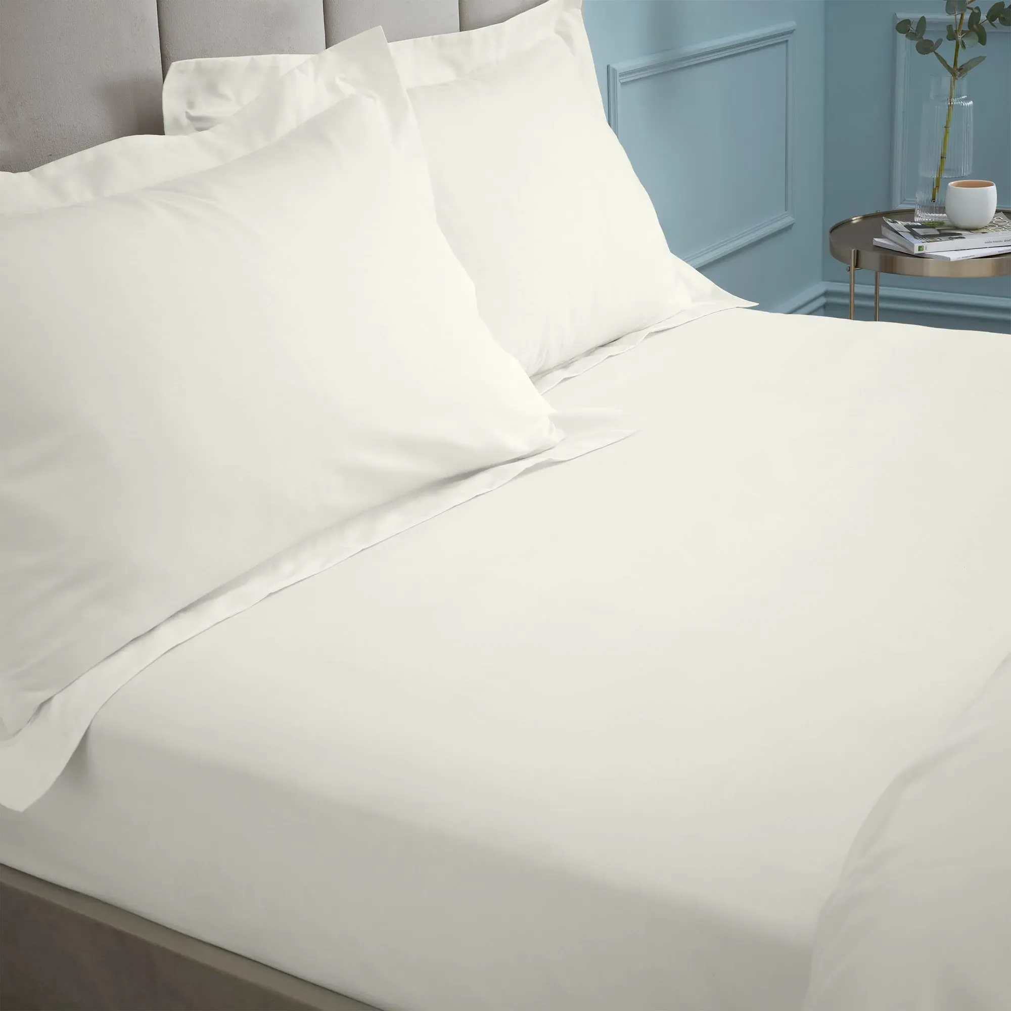 Bianca Single Deep Fitted Sheet - Cream, Egyptian Cotton product