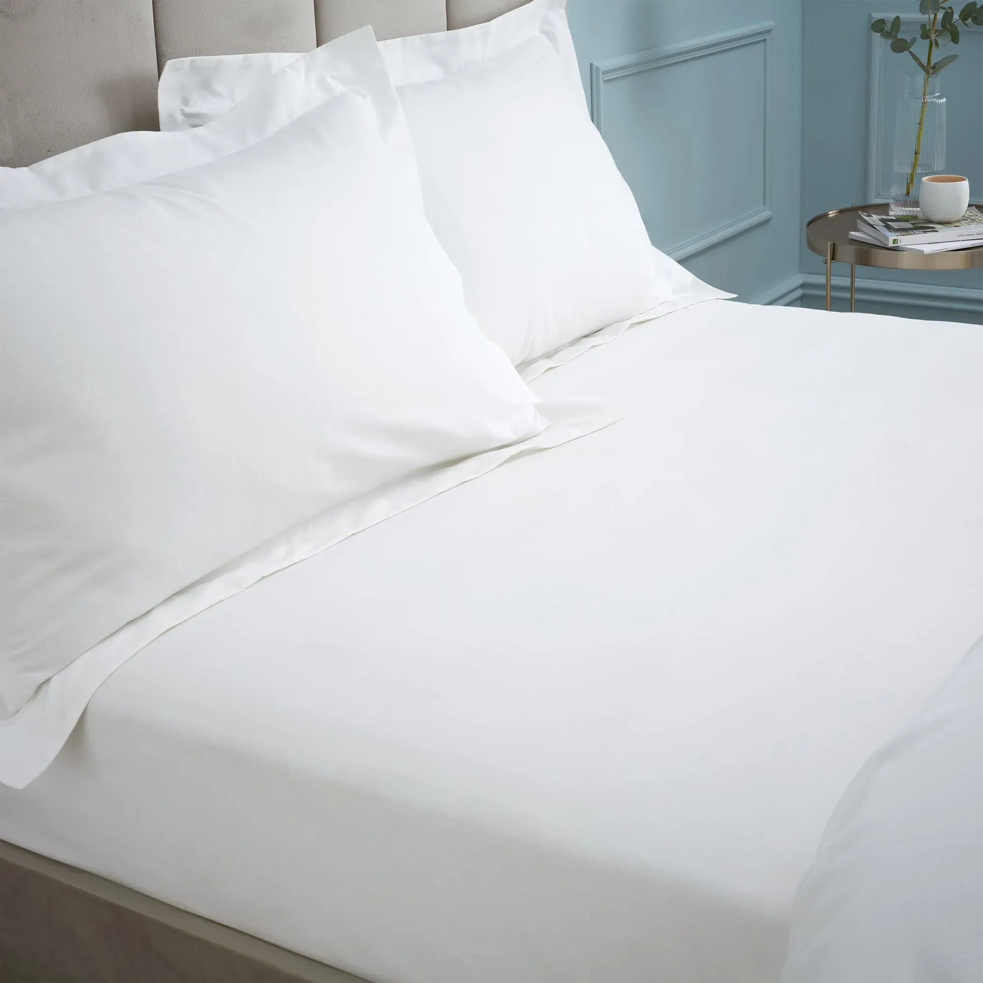 Bianca Single Deep Fitted Sheet - White, Egyptian Cotton product