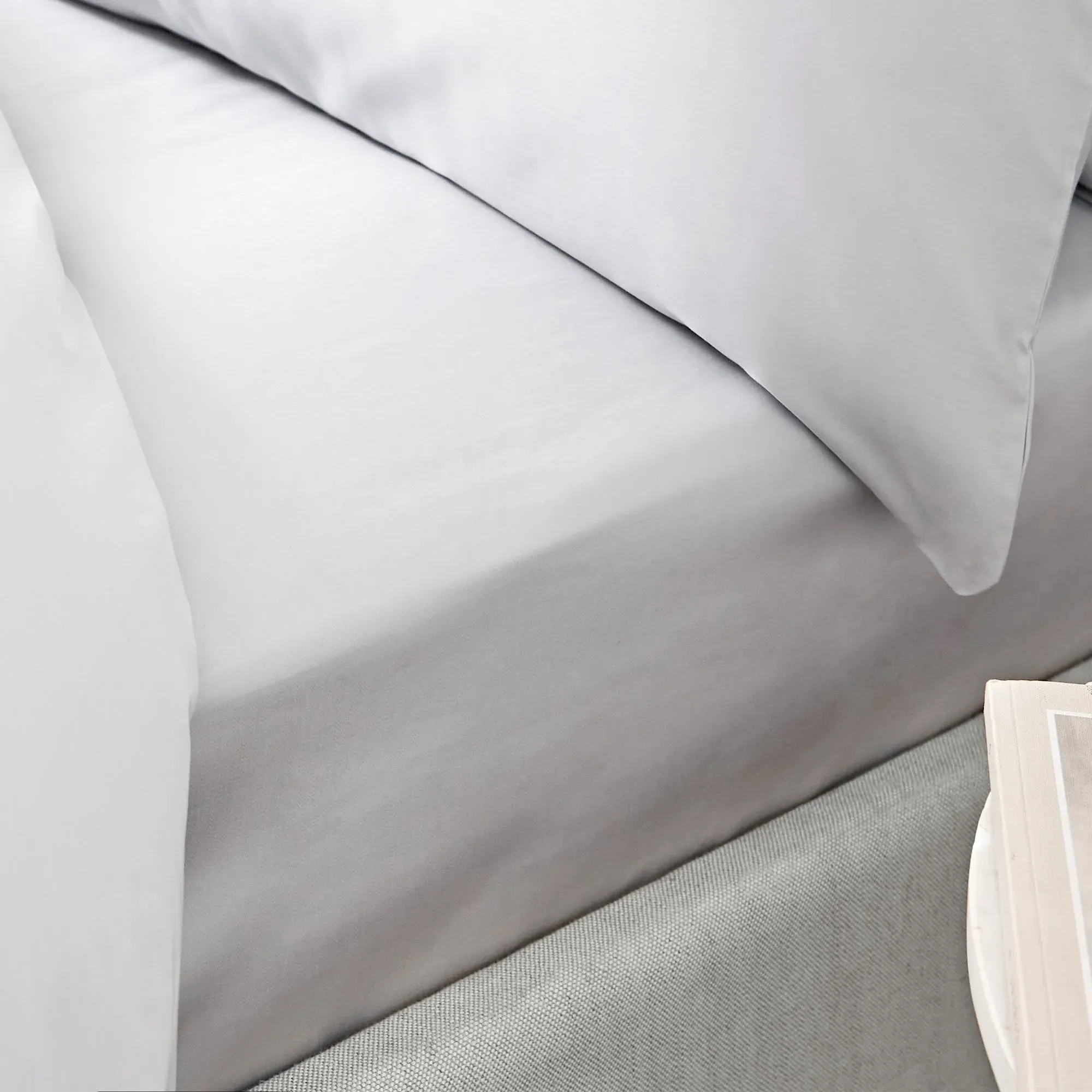 Bianca Single Extra Deep Fitted Sheet - Grey, Cotton Sateen product