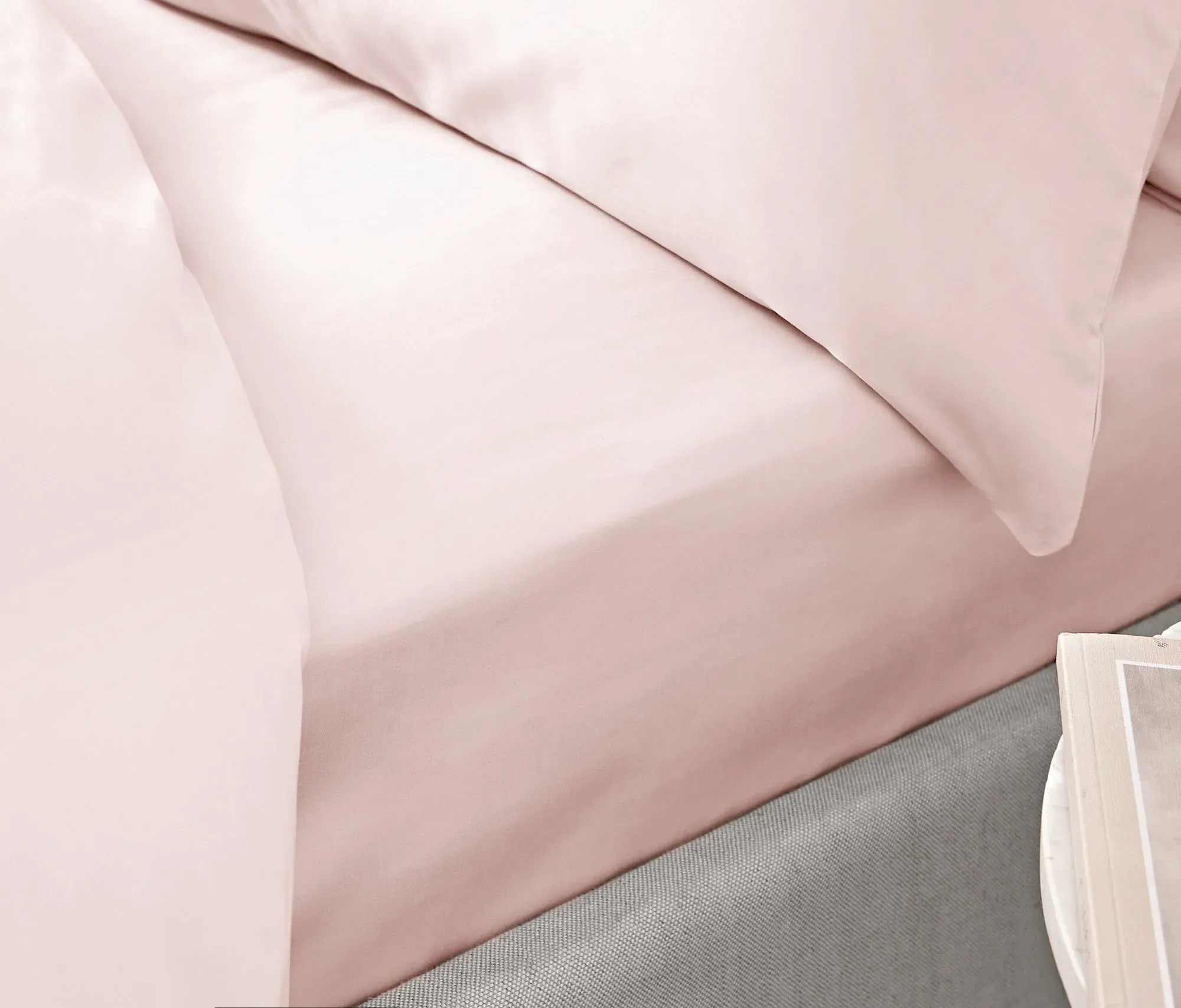 Bianca Single Extra Deep Fitted Sheet - Pink, Cotton Sateen product