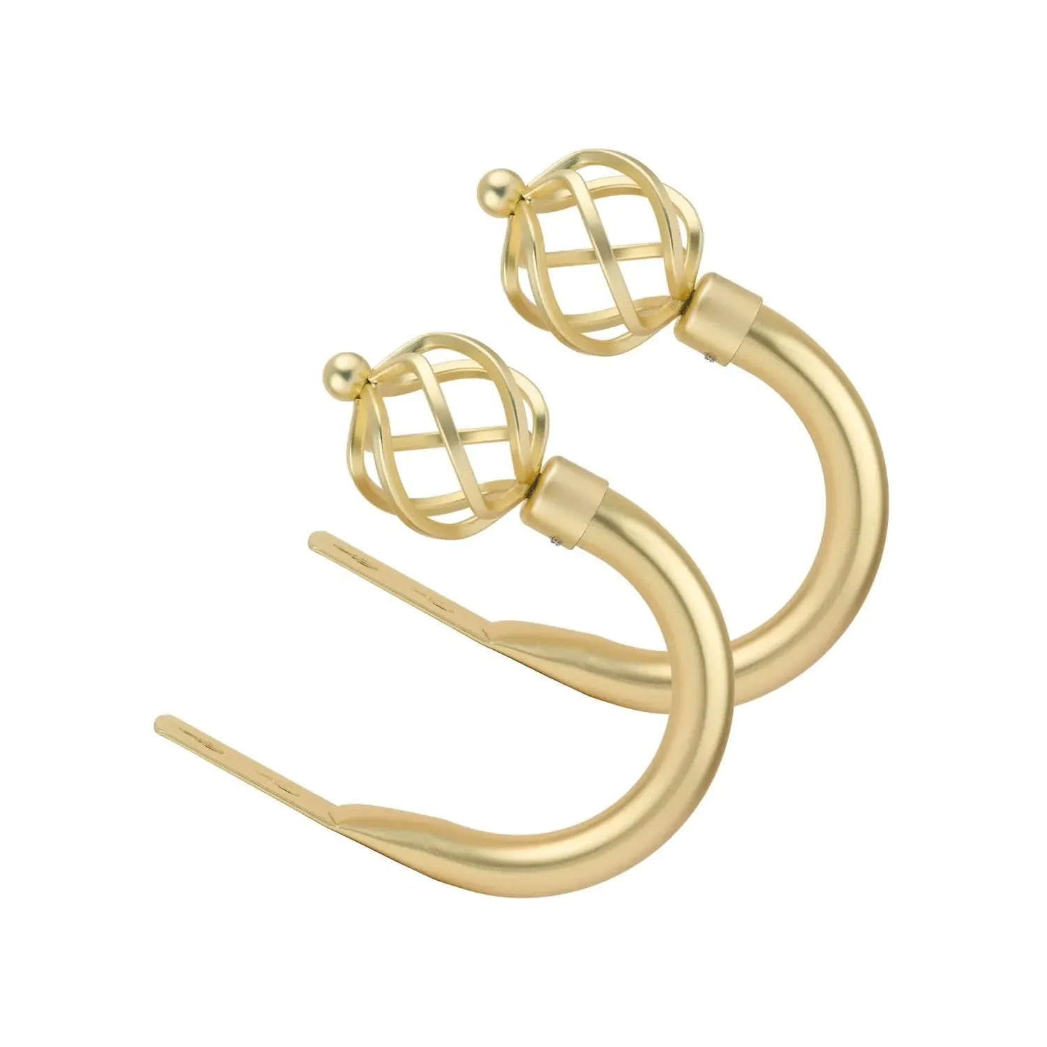 Bird Cage Curtain Holdbacks Pair - Matt Gold product