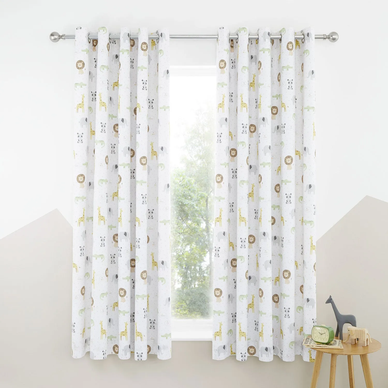Blackout Eyelet Curtains - Natural, Cotton Blend