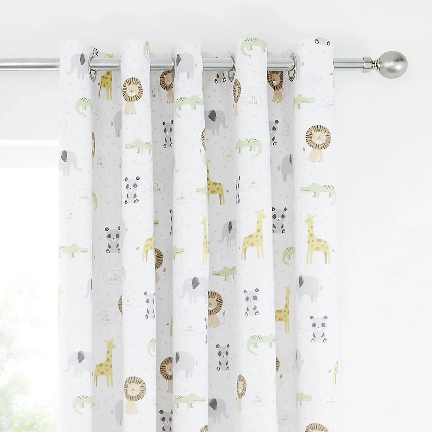 Blackout Eyelet Curtains - Natural, Cotton Blend
