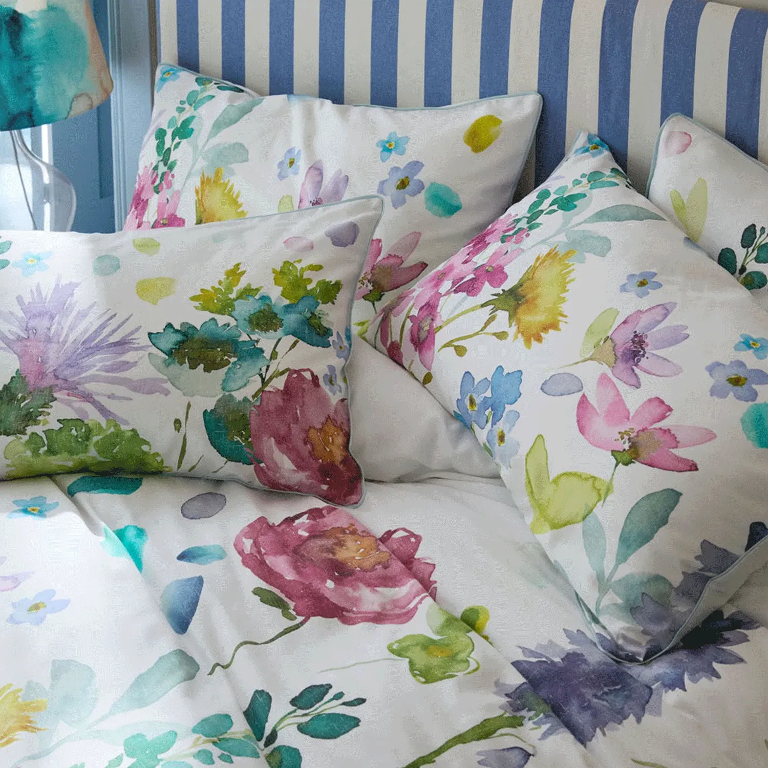 Bluebellgray Tetbury Spring Single Duvet Set - Multi, Cotton alternate view