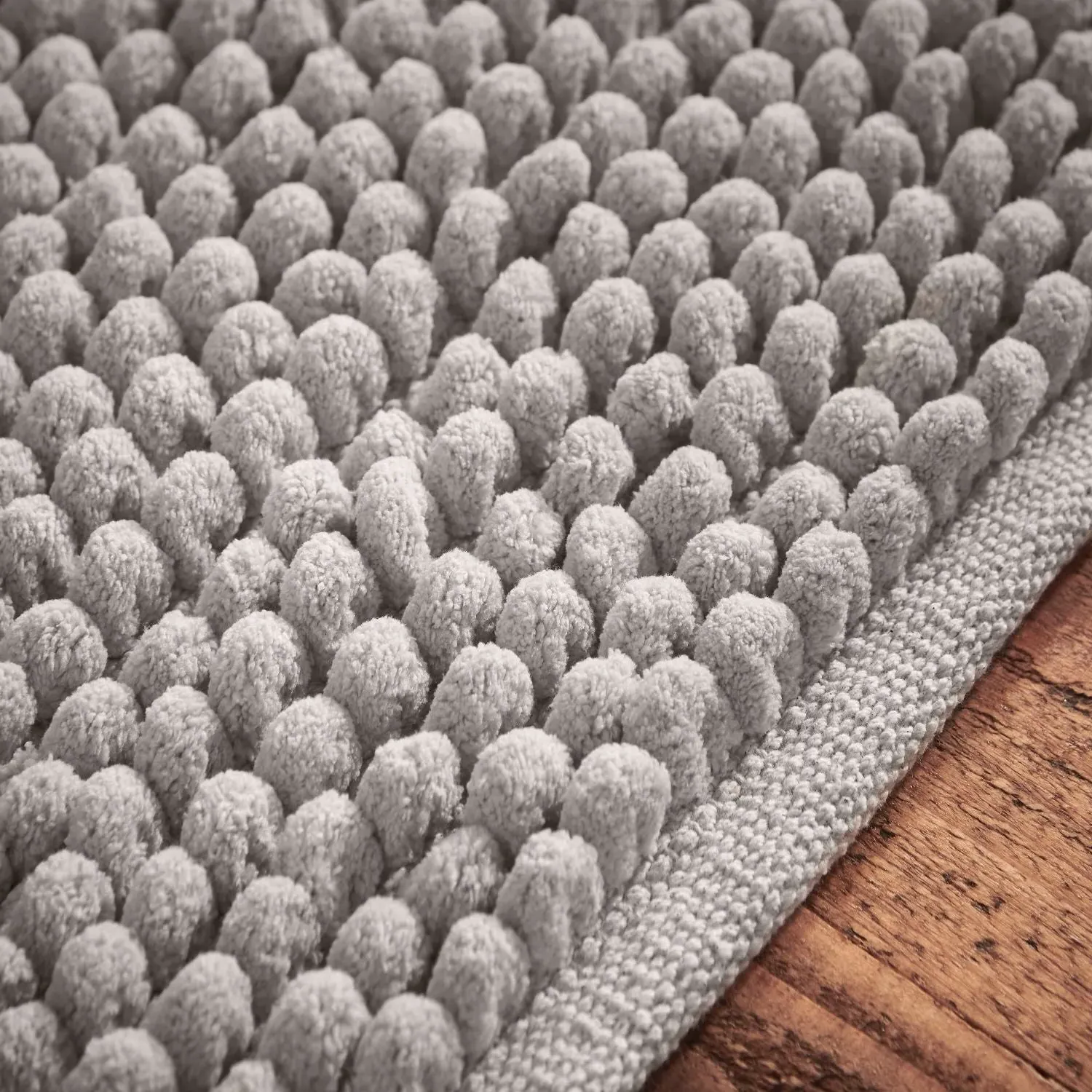 Bobble Bath Runner - Grey
