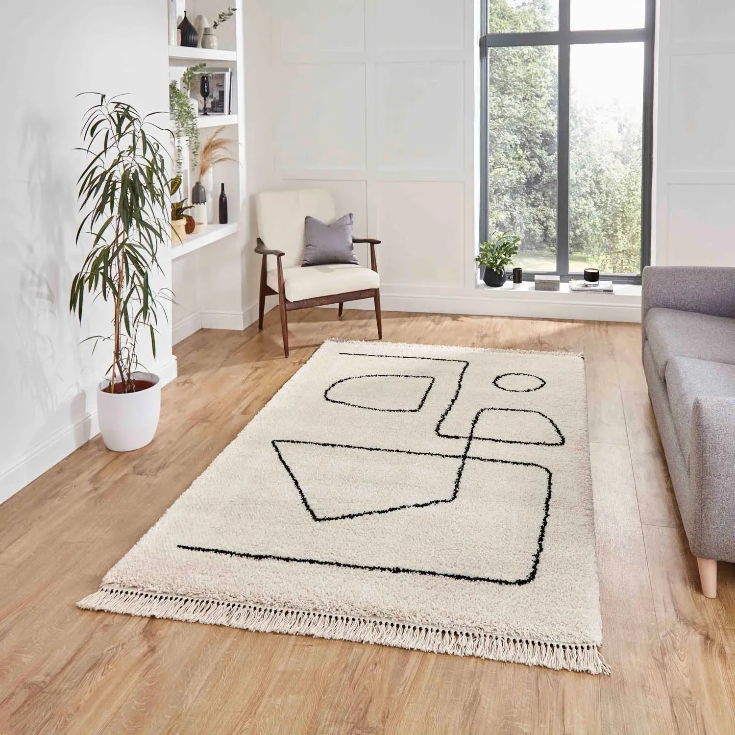 Contemporary Area Rug - White product