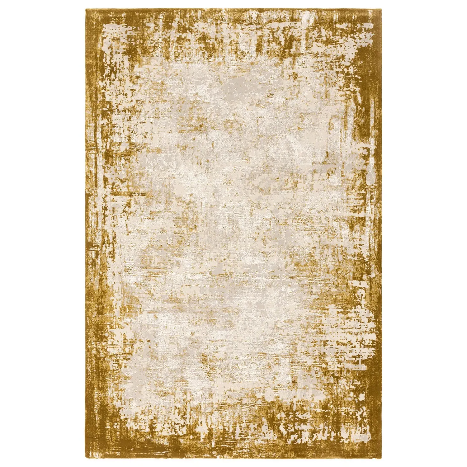 Border Rug with Multi-Dimensional Pile - Gold