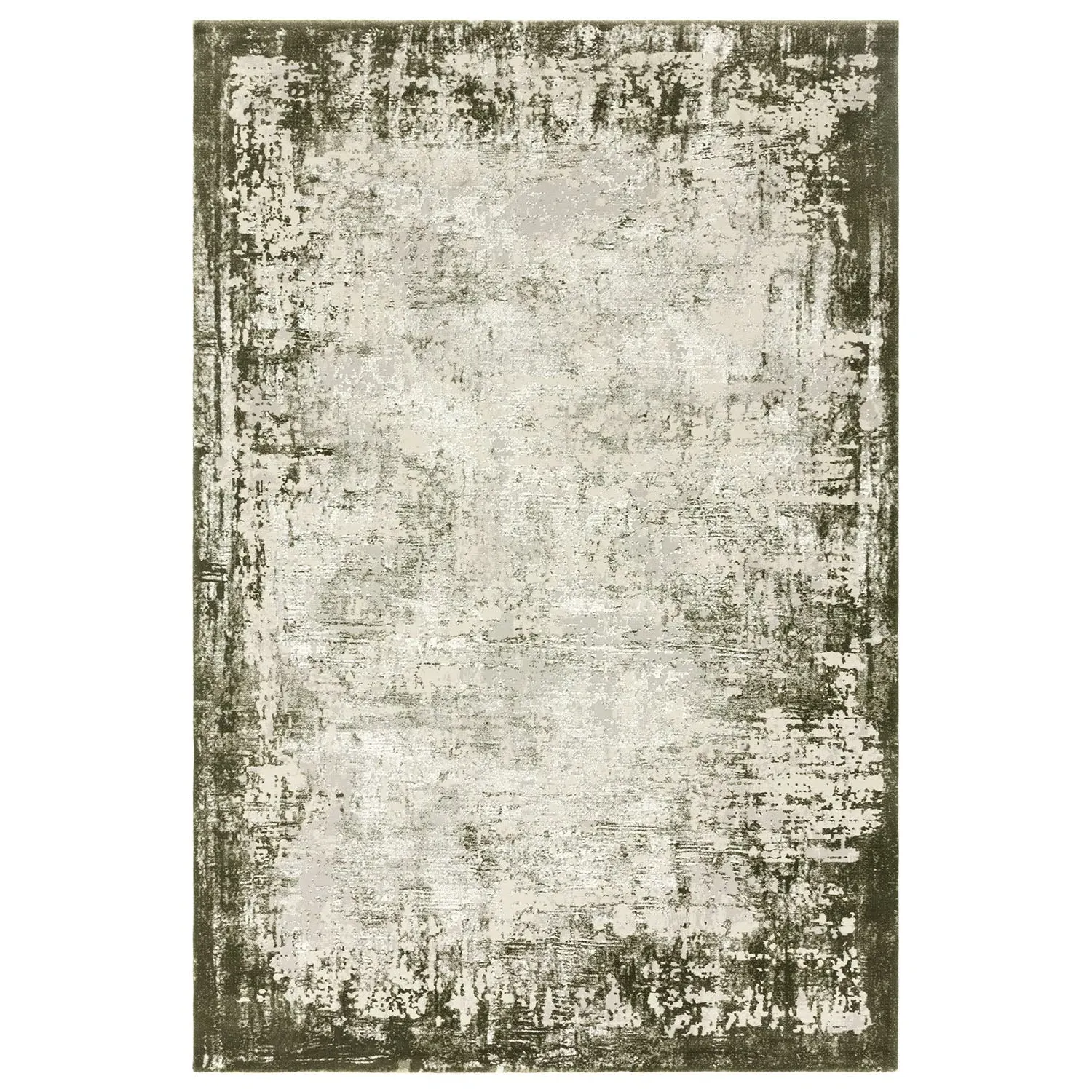 Border Rug with Multi-Dimensional Pile - Green