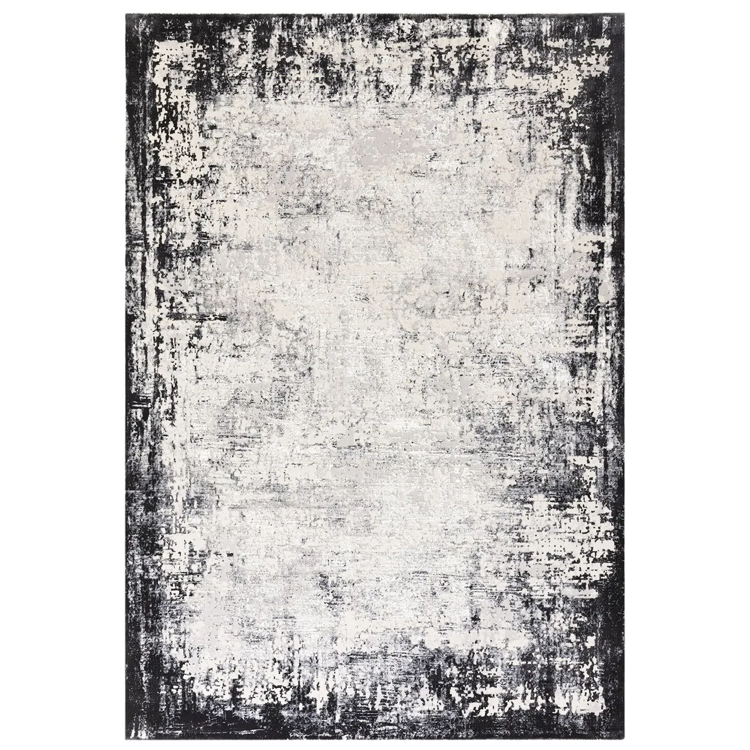 Border Rug with Multi-Dimensional Pile - Grey