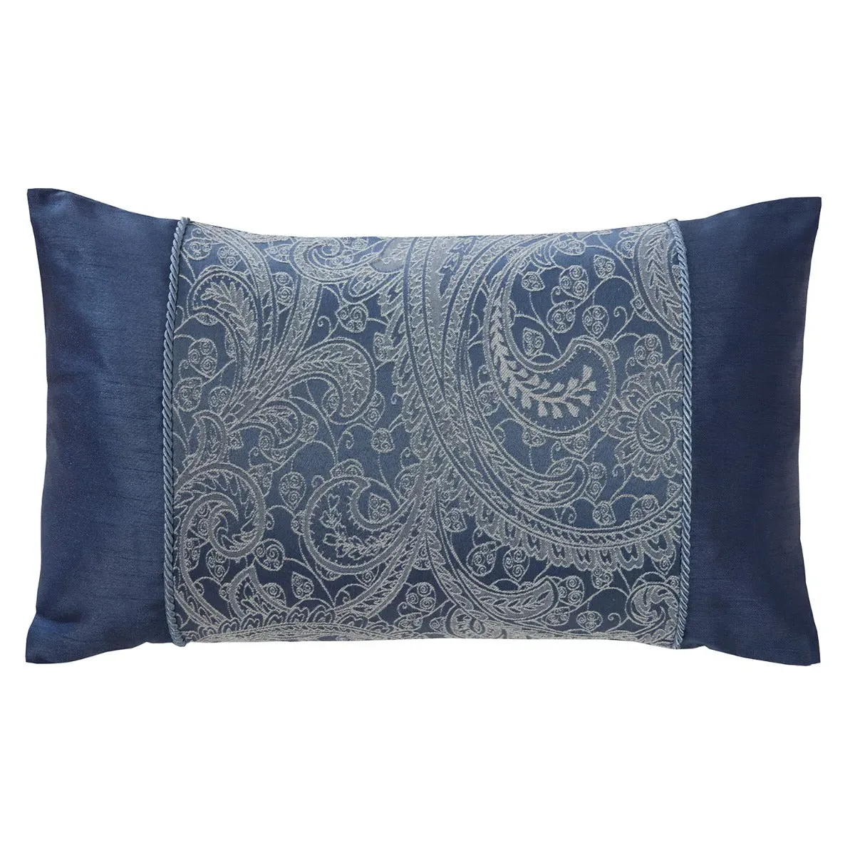 Boudoir Cushion Paisley Design - Blue, Jacquard