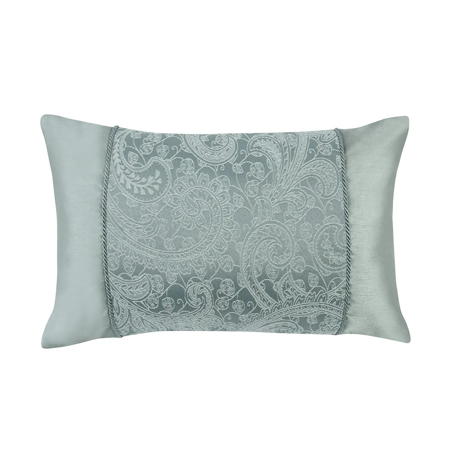 Boudoir Cushion Paisley Design - Green, Jacquard