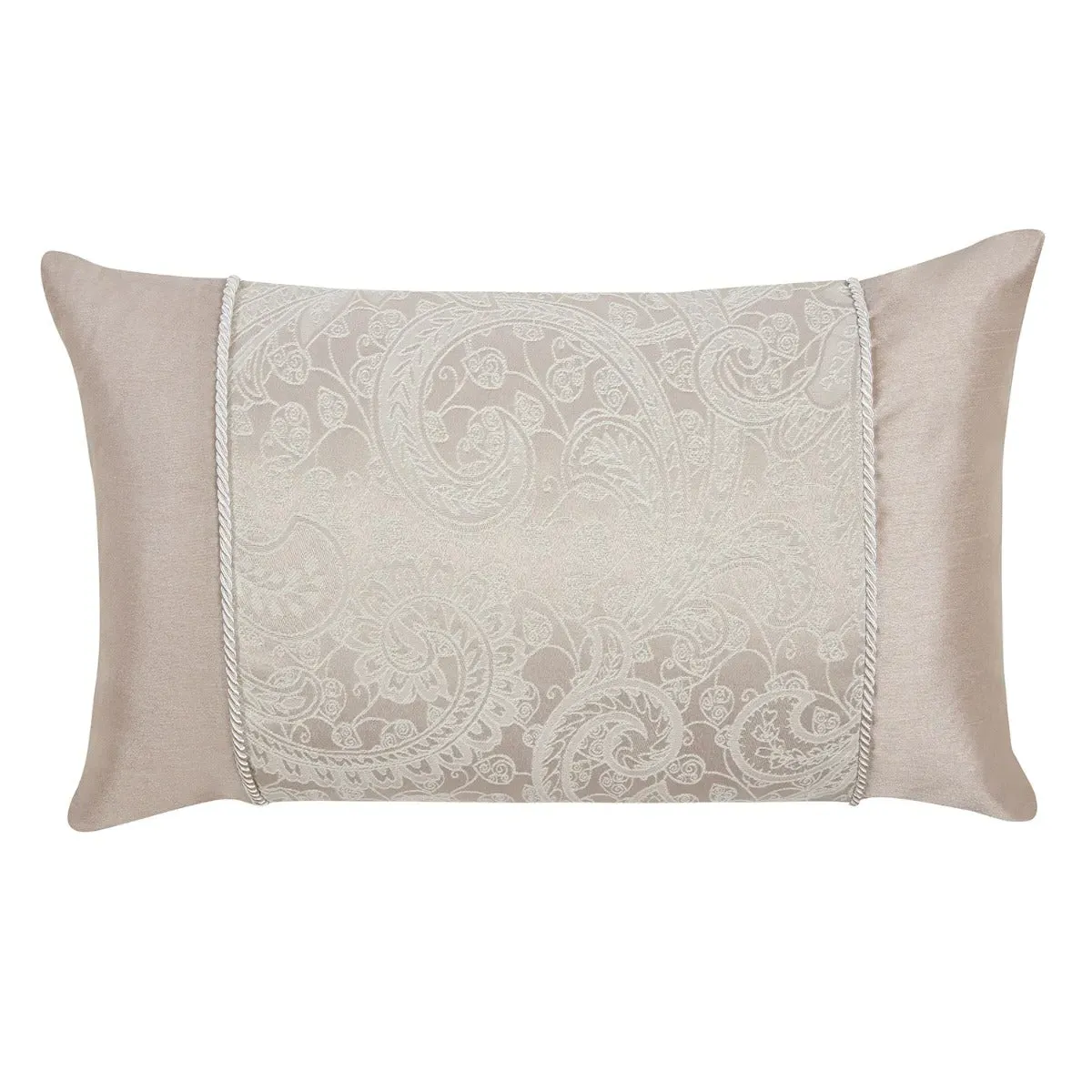 Boudoir Cushion Paisley Design - Natural, Jacquard