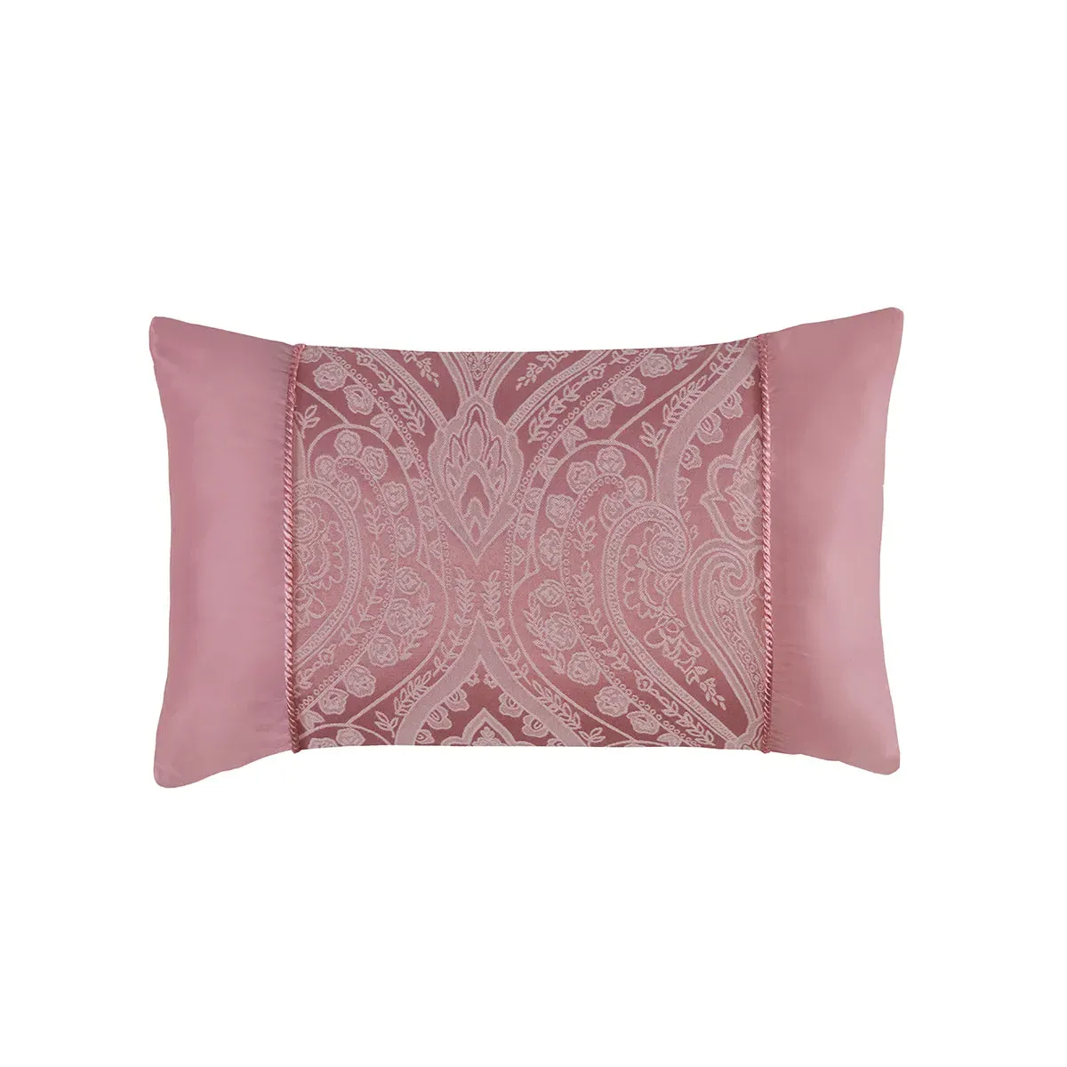 Boudoir Cushion with Rope Detail - Pink, Jacquard image