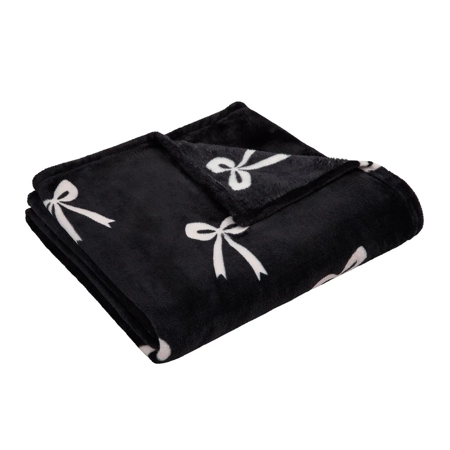 Bows Fleece Throw - Monochrome, Polyester by Julian Charles, alternate view