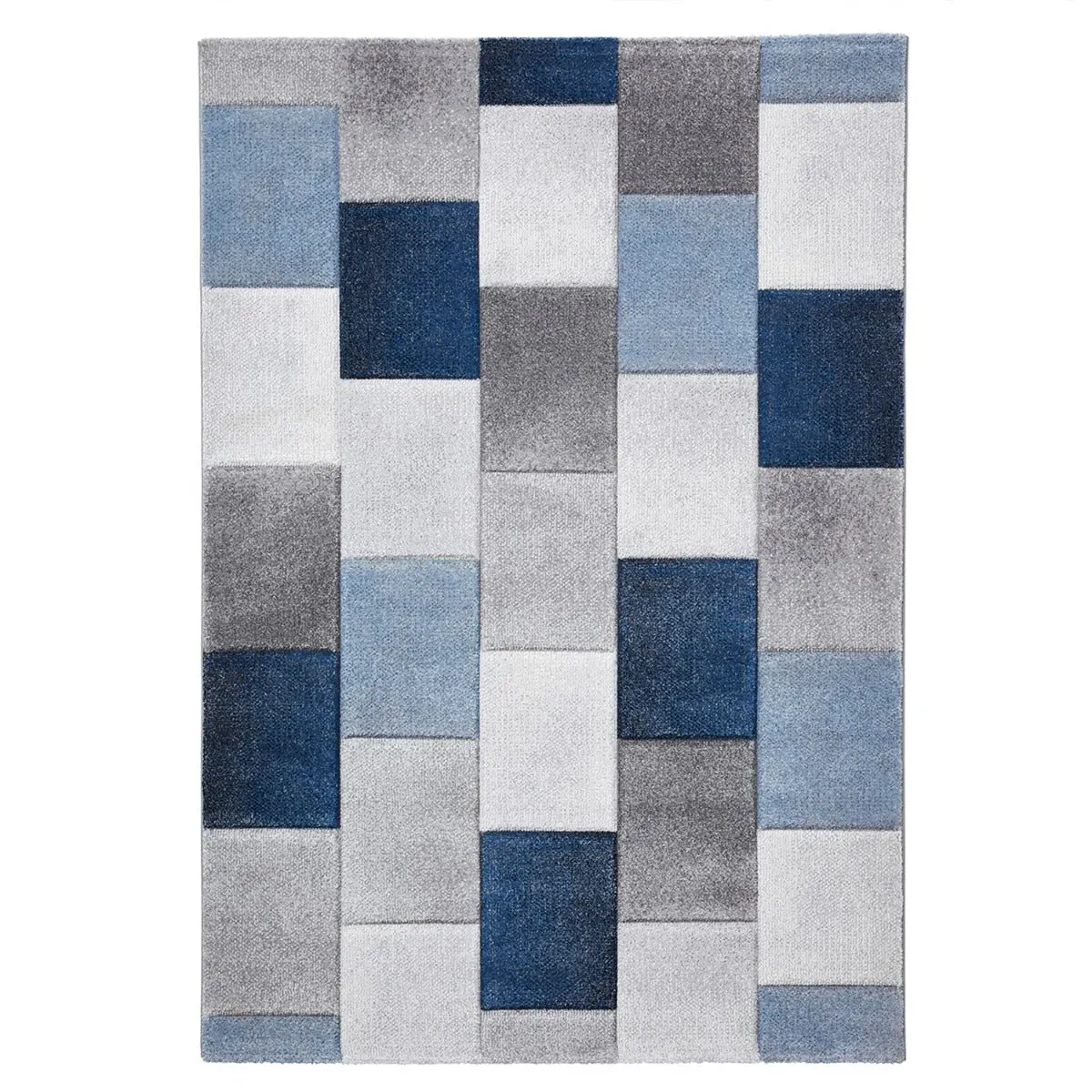Brooklyn Area Rug Hand Carved - Blue, Polypropylene image
