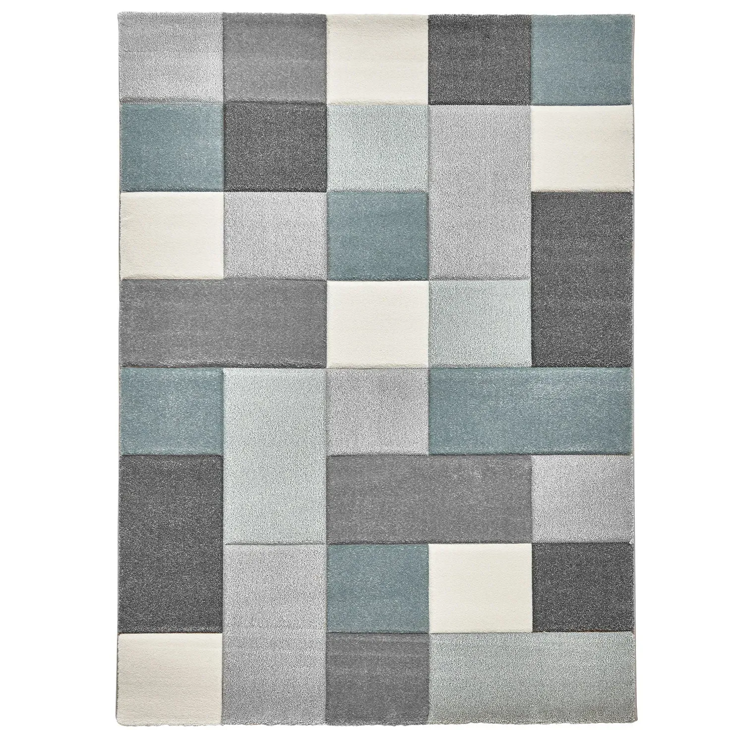 Brooklyn Hand Carved Rug with Heat Set Frieze - Blue by Julian Charles, alternate view