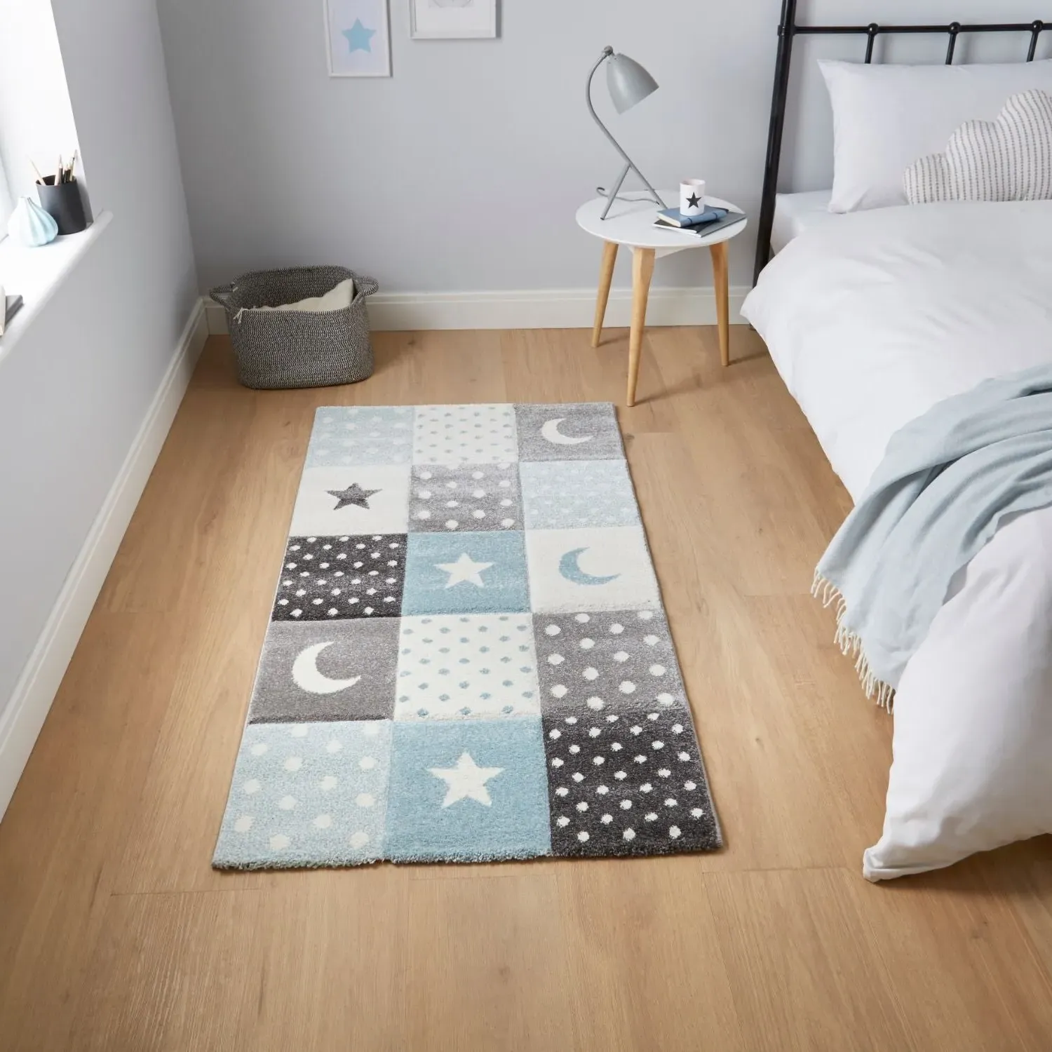 Brooklyn Blue Patchwork Kids Rug - Blue, Polypropylene product