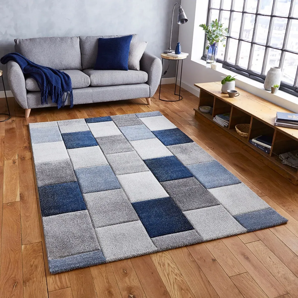 Brooklyn Area Rug - Blue, Polypropylene product