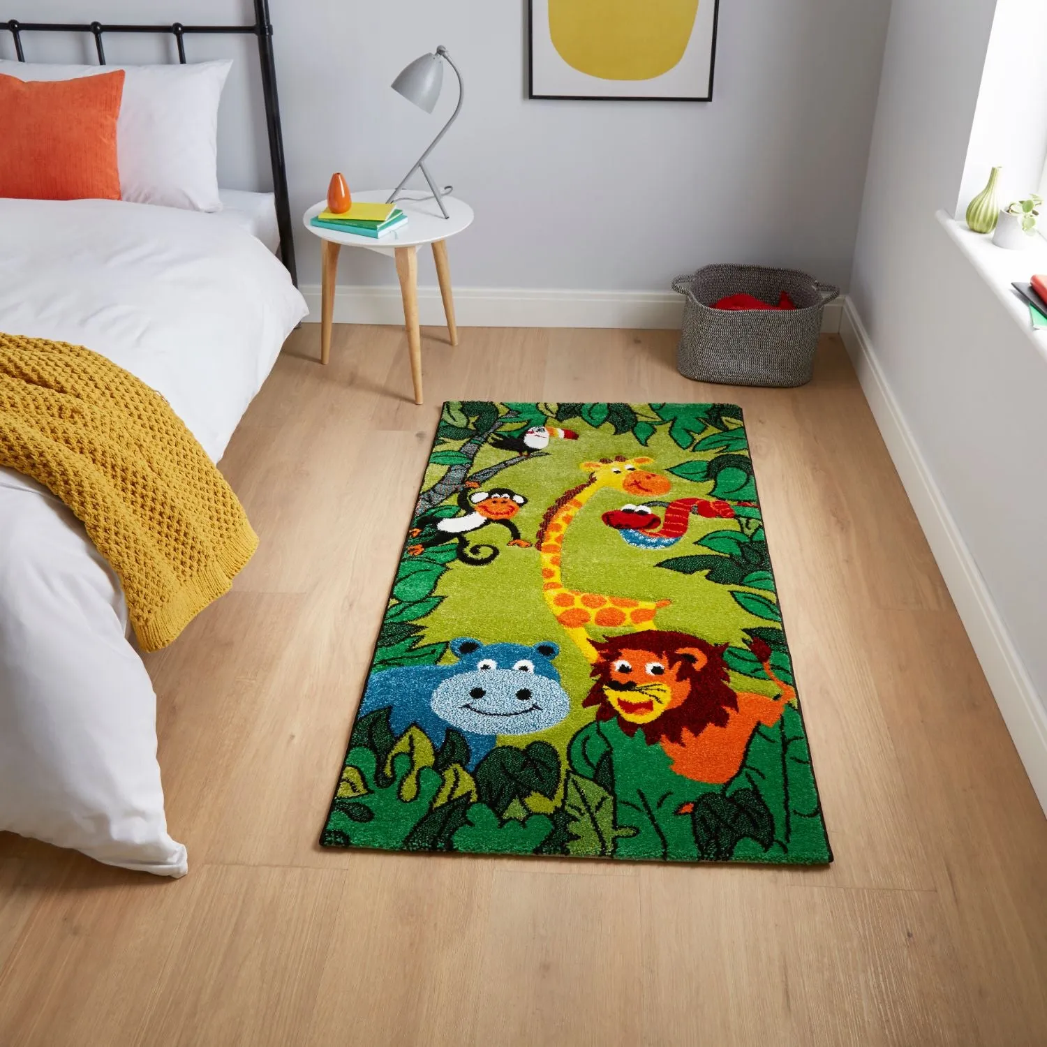 Jungle Pattern Rug - Green, Polypropylene product